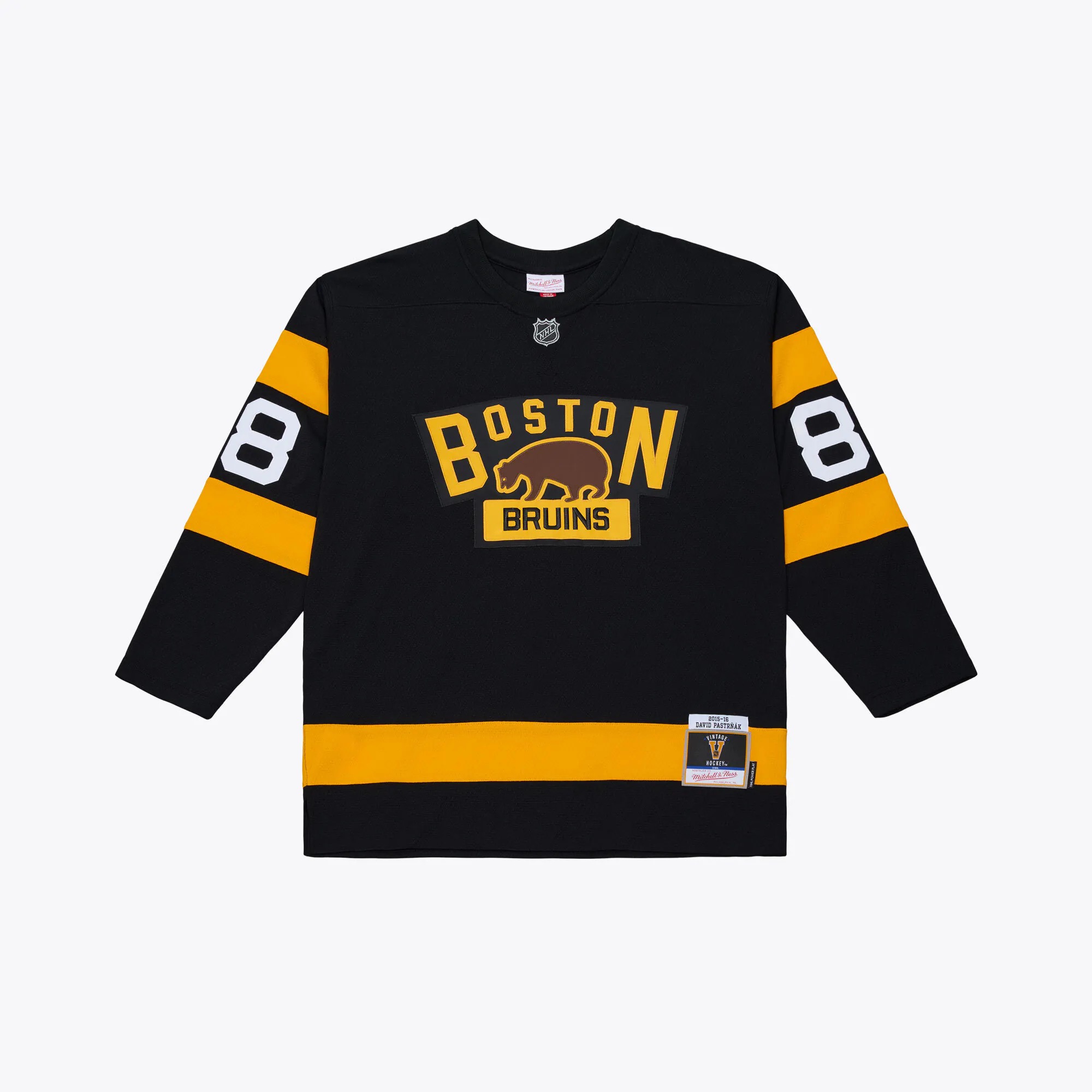 Hunk Wear - David Pastrnak Boston Bruins Mitchell & Ness 2015 Power Play Jersey - Black