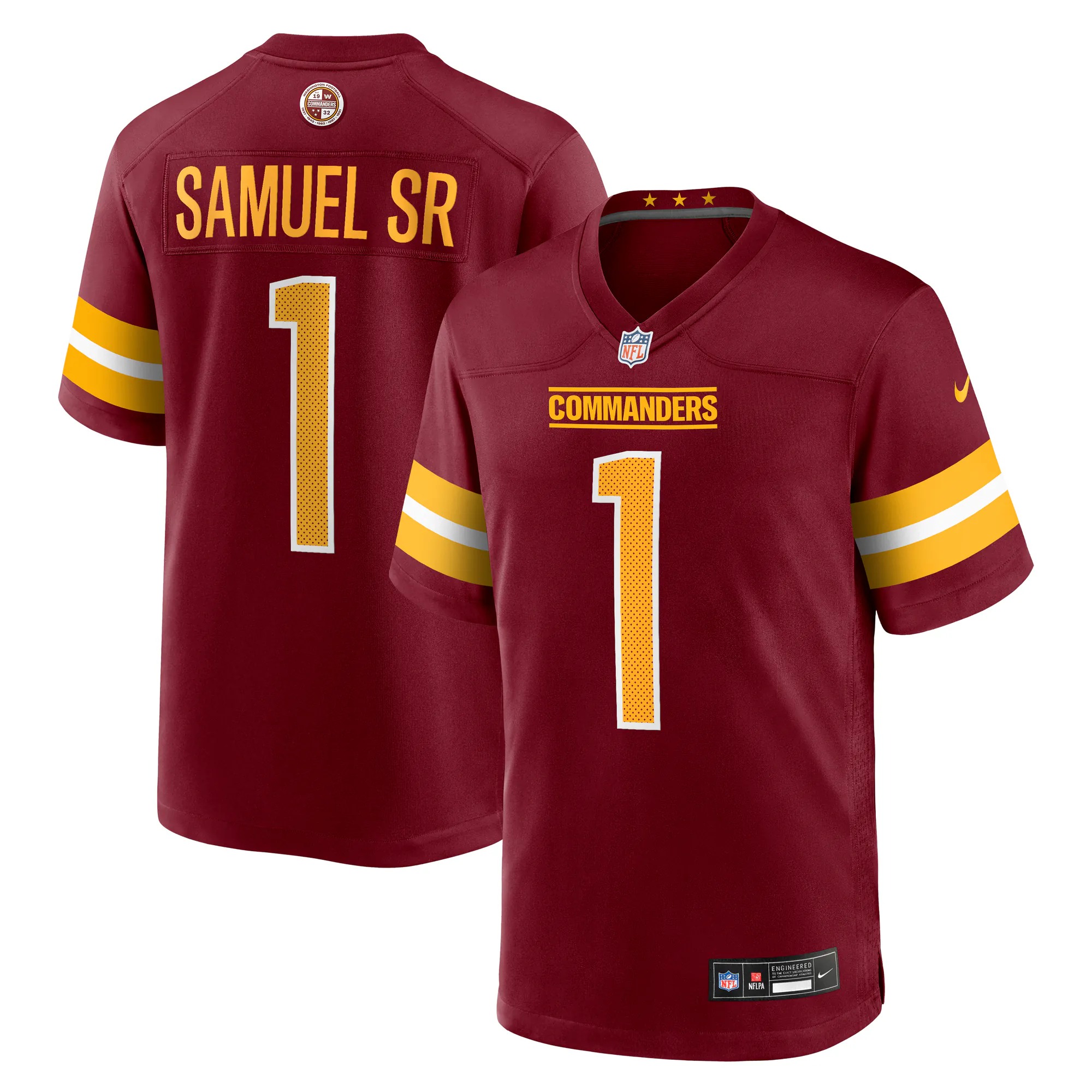 Hunk Wear - Deebo Samuel Sr Washington Commanders Nike Game Player Jersey - Burgundy