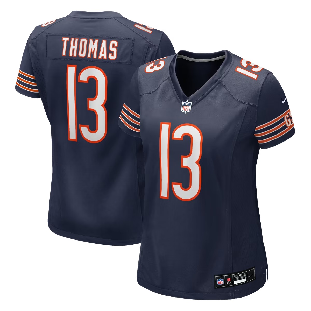 Hunk Wear - Zavion Thomas Chicago Bears Nike Women's Team Game Jersey - Navy