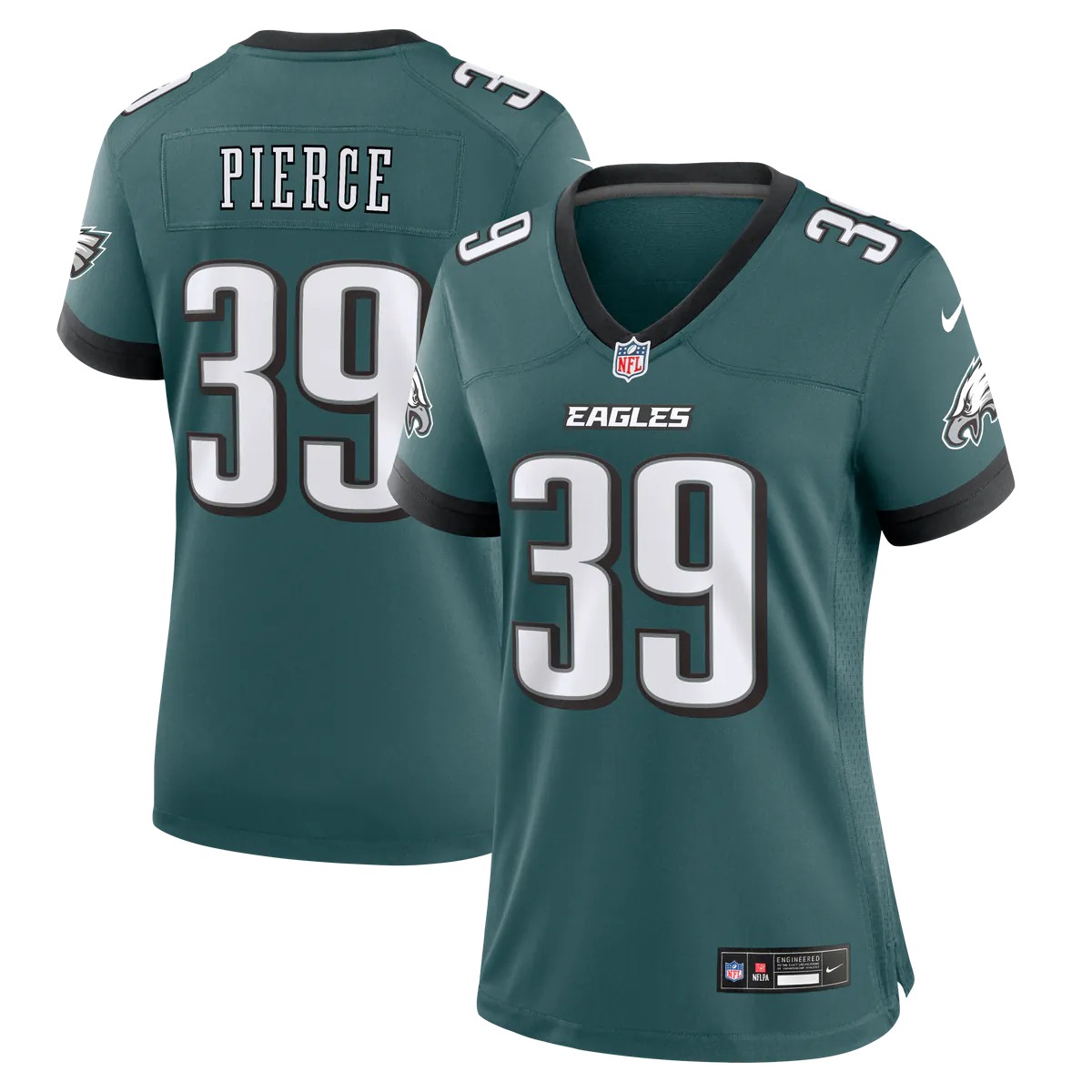 Hunk Wear - Dameon Pierce Philadelphia Eagles Nike Women's Team Game Jersey - Midnight Green