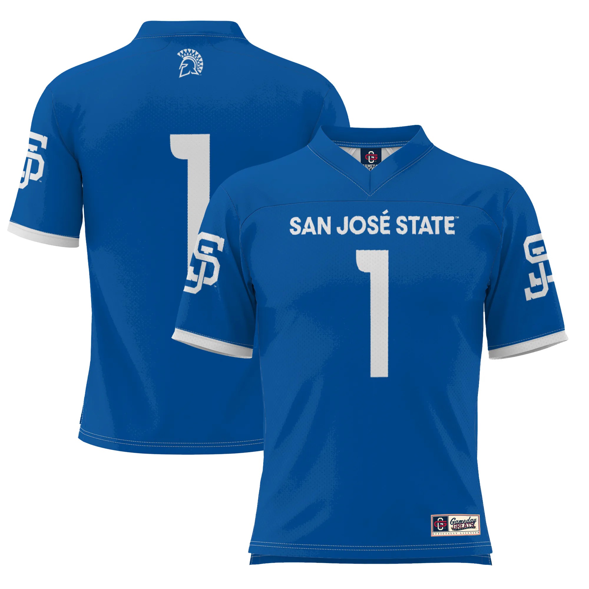 Hunk Wear - #1 San Jose State Spartans GameDay Greats Youth Football Jersey - Royal