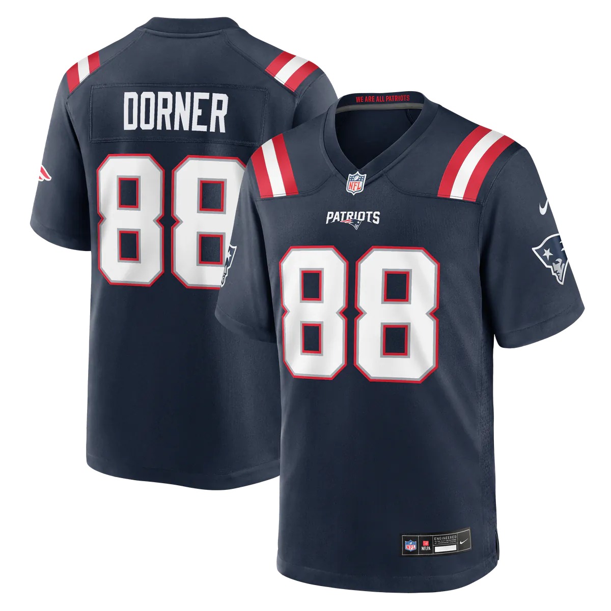 Hunk Wear - Cameron Dorner New England Patriots Nike Team Game Jersey - Navy