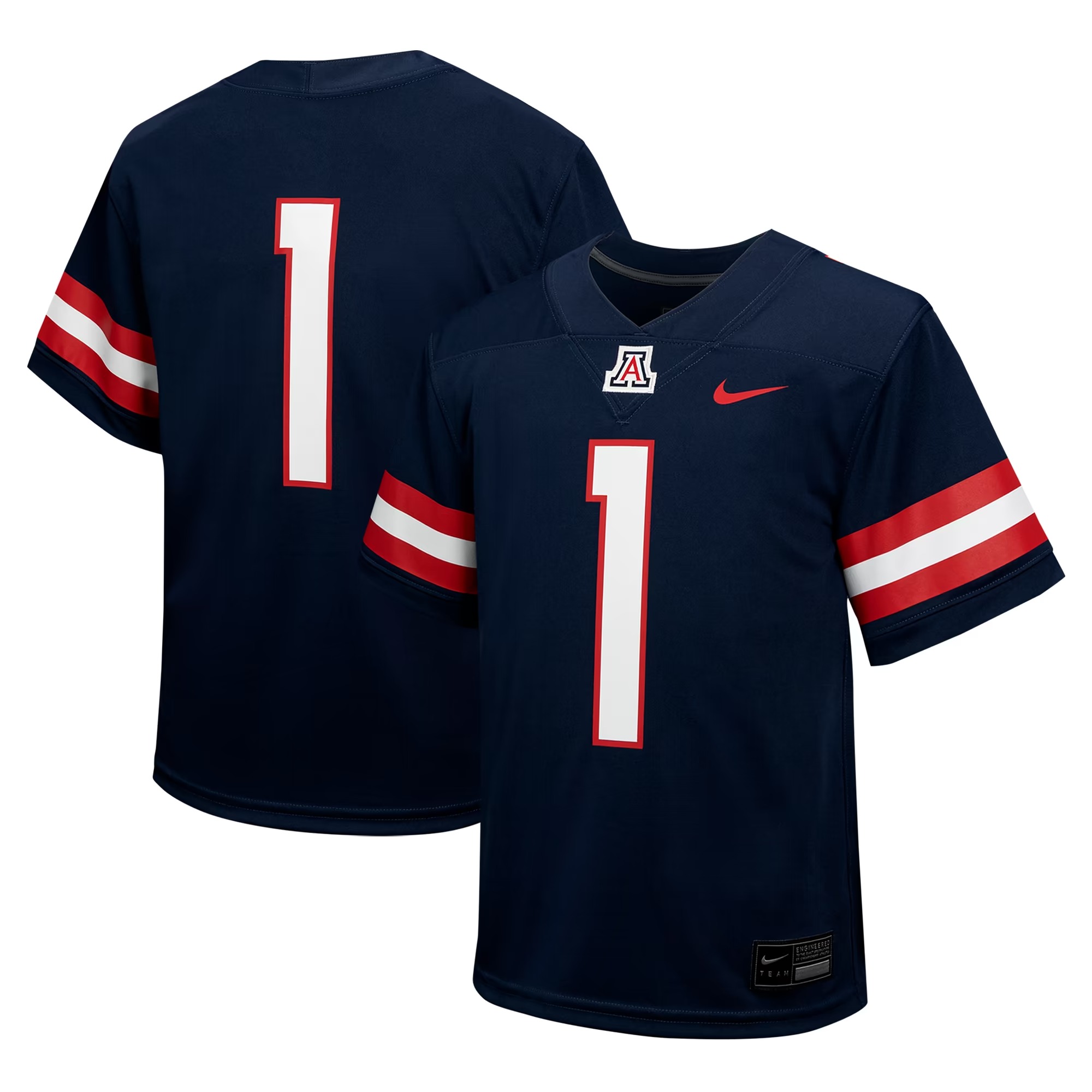 Hunk Wear - #1 Arizona Wildcats Nike Youth Untouchable Football Jersey - Navy