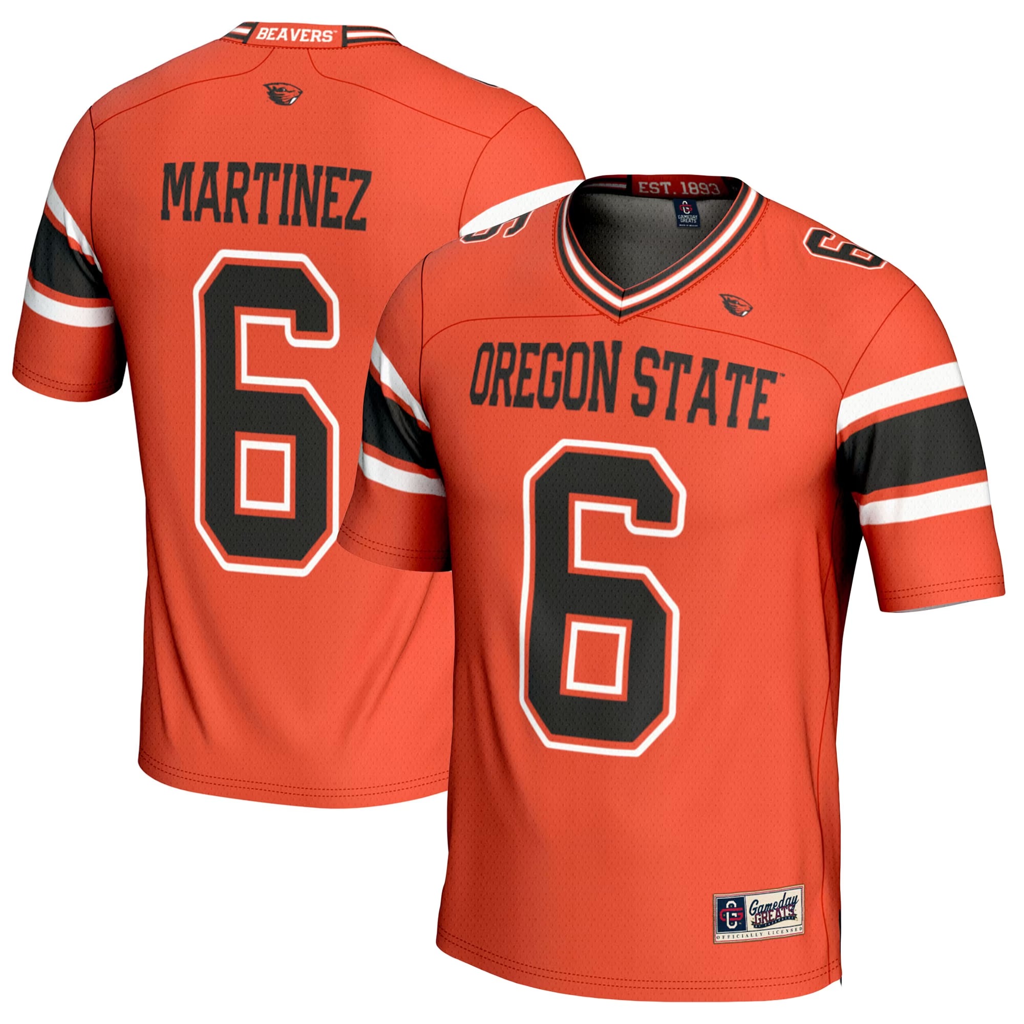 Hunk Wear - Damien Martinez Oregon State Beavers GameDay Greats NIL Player Football Jersey - Orange