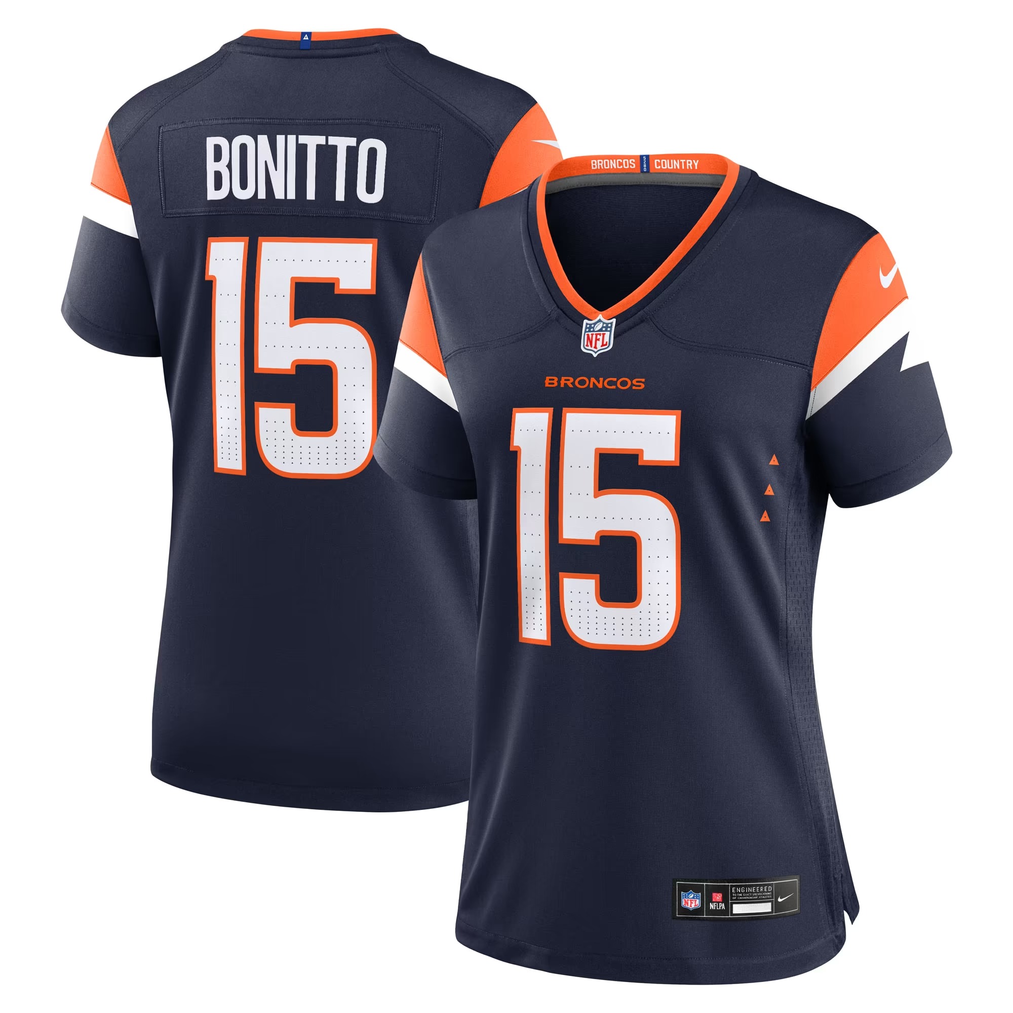 Hunk Wear - Nik Bonitto Denver Broncos Nike Women's Alternate Game Jersey - Navy