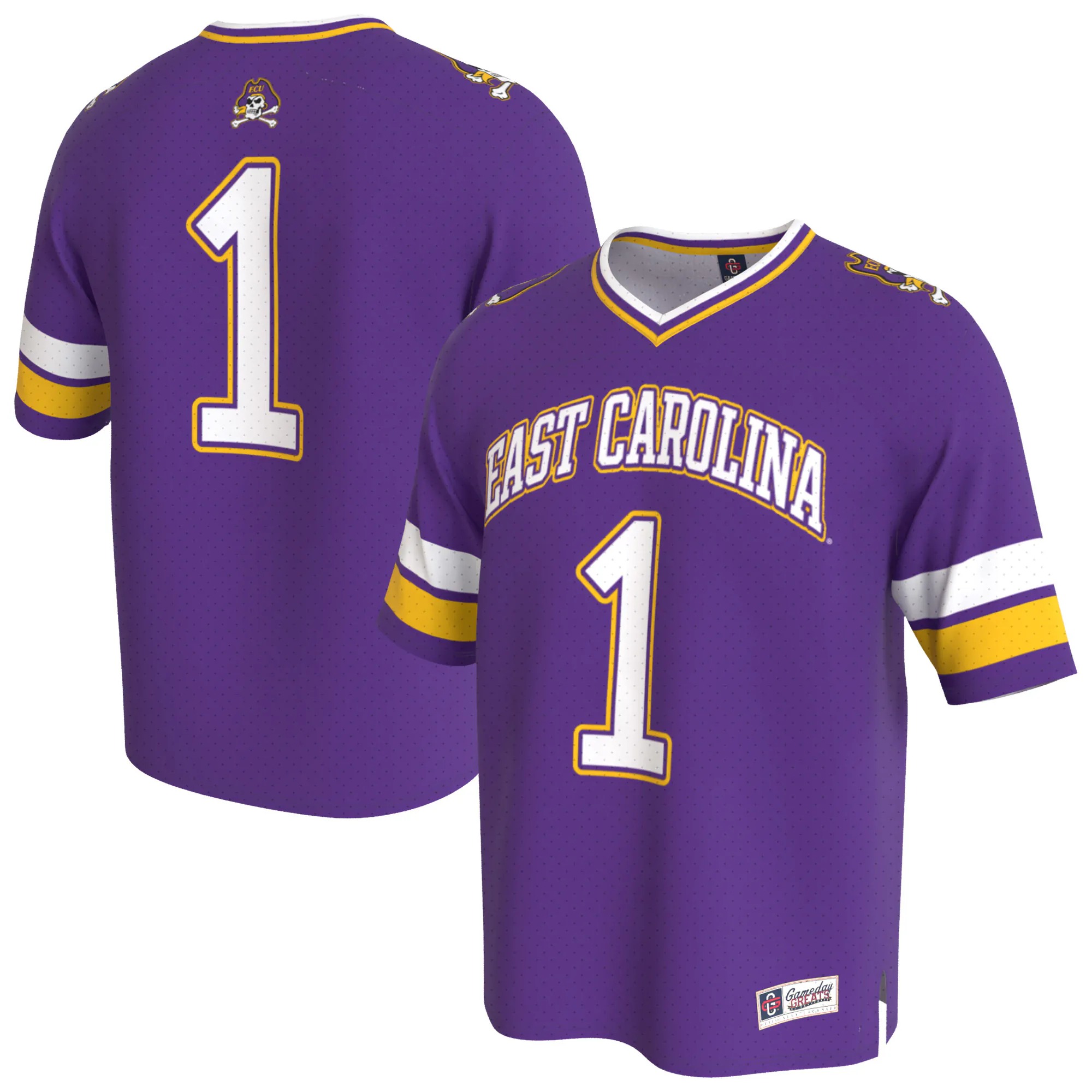 Hunk Wear - ECU Pirates GameDay Greats Unisex Lightweight Collegiate Football Fashion Jersey - Purple