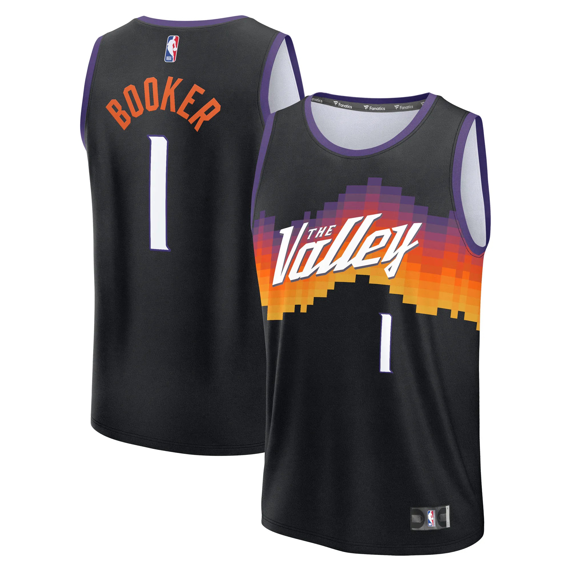 Hunk Wear - Devin Booker Phoenix Suns Fanatics Youth 2025_26 City Edition Fast Break Jersey - Black