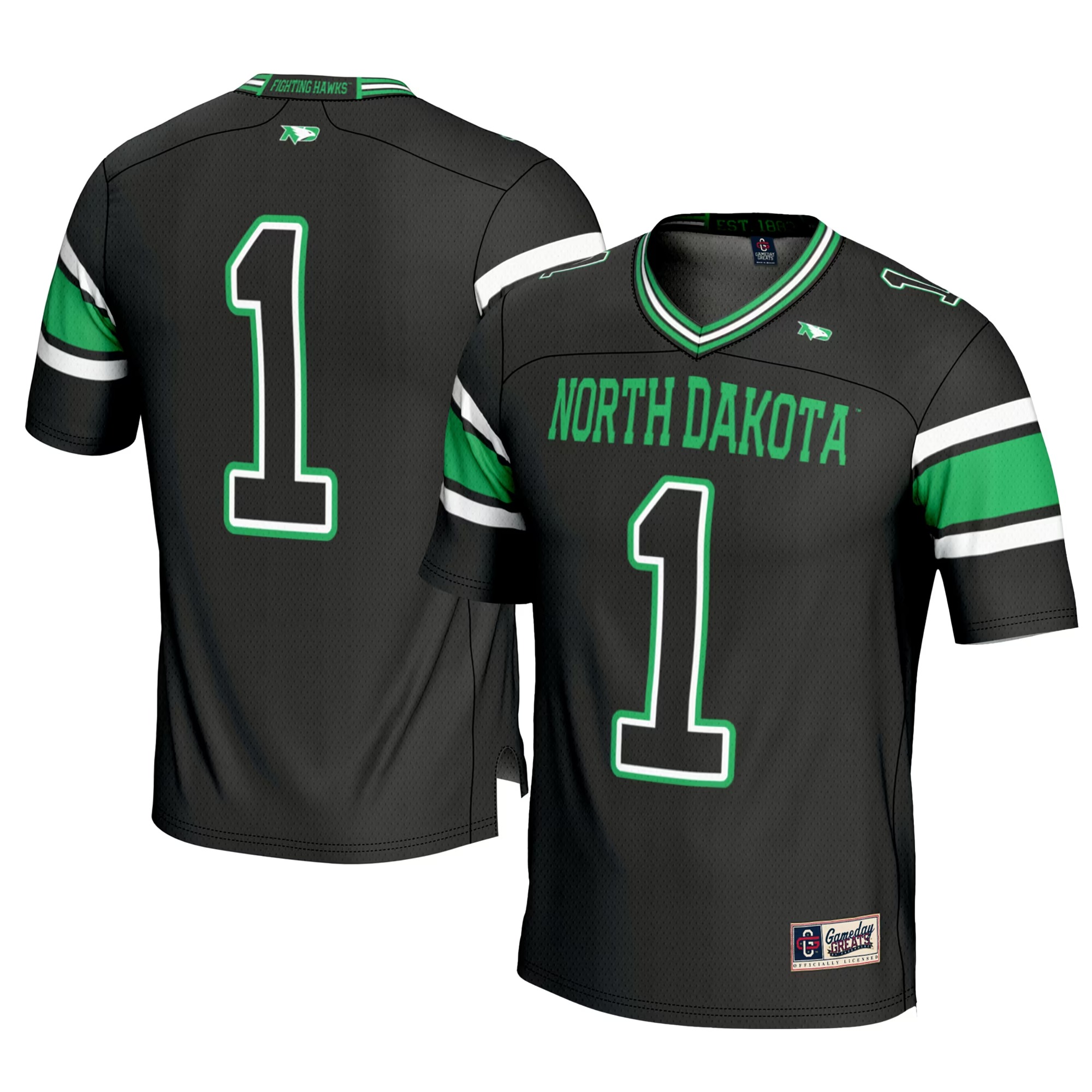 Hunk Wear - #1 North Dakota GameDay Greats Football Jersey - Black