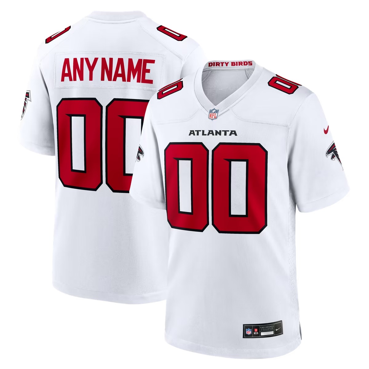 Hunk Wear - Atlanta Falcons Nike Custom Game Jersey - White