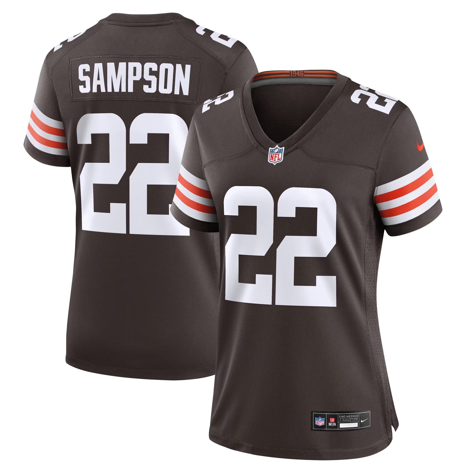 Hunk Wear - Dylan Sampson Cleveland Browns Nike Women's Team Game Jersey - Brown