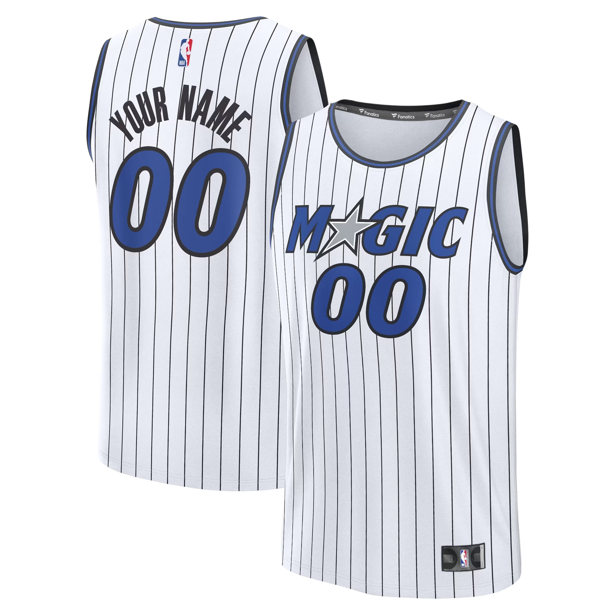 Hunk Wear - Orlando Magic Fanatics Youth Fast Break Replica Custom Jersey - Association Edition - White