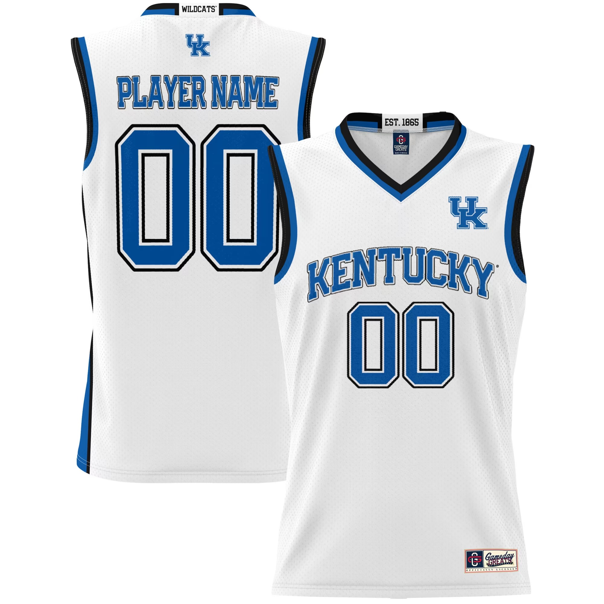 Hunk Wear - Kentucky Wildcats GameDay Greats Youth NIL Pick-A-Player Lightweight Women's Basketball Jersey - White