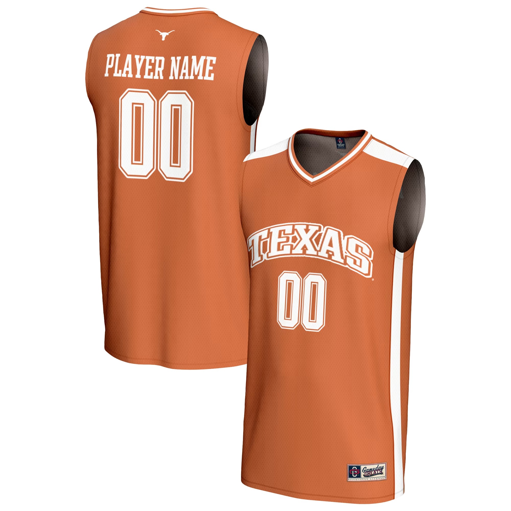 Hunk Wear - Texas Longhorns GameDay Greats Youth NIL Pick-A-Player Lightweight Women's Basketball Fashion Jersey - Texas Orange