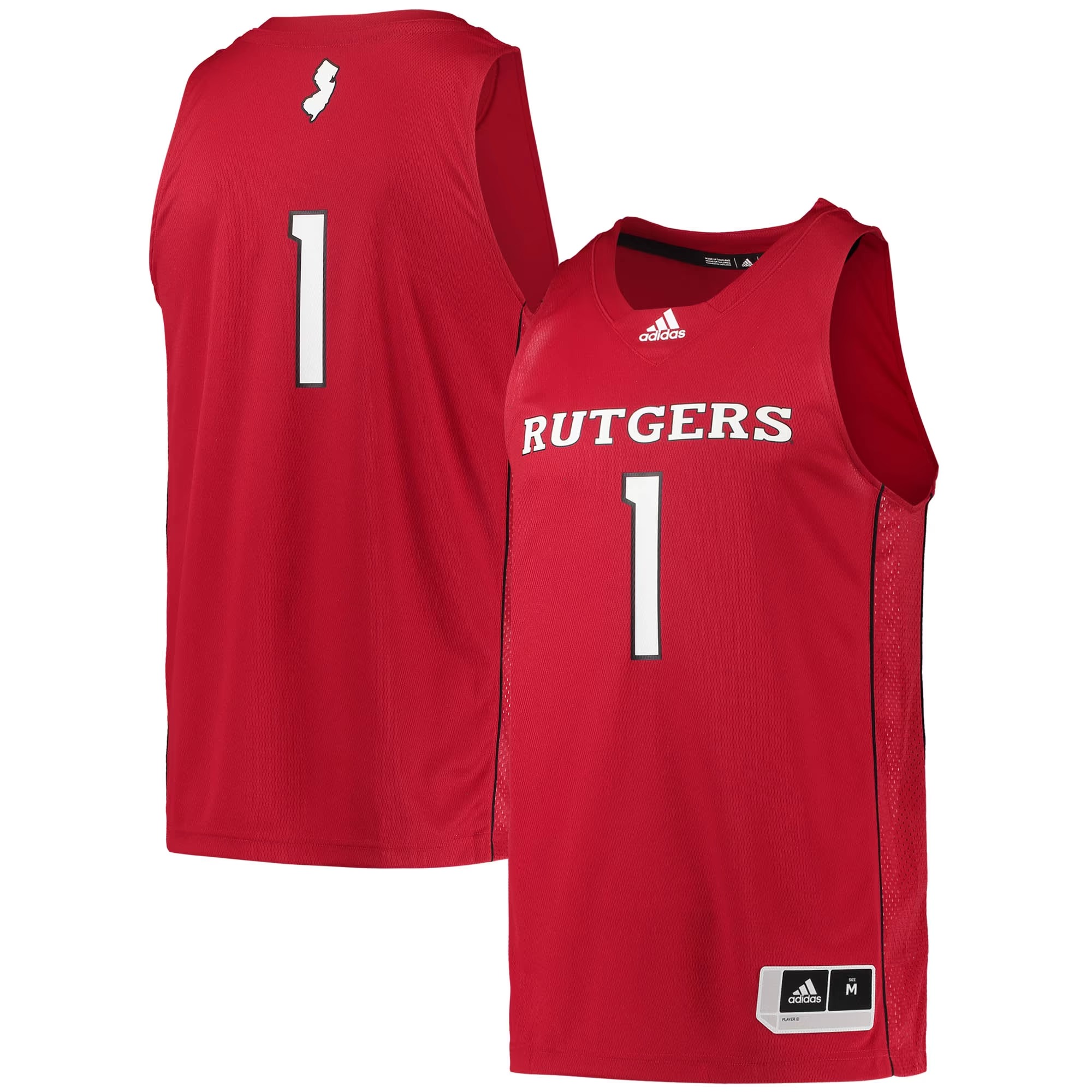 Hunk Wear - #1 Rutgers Scarlet Knights adidas Team Swingman Basketball Jersey - Scarlet