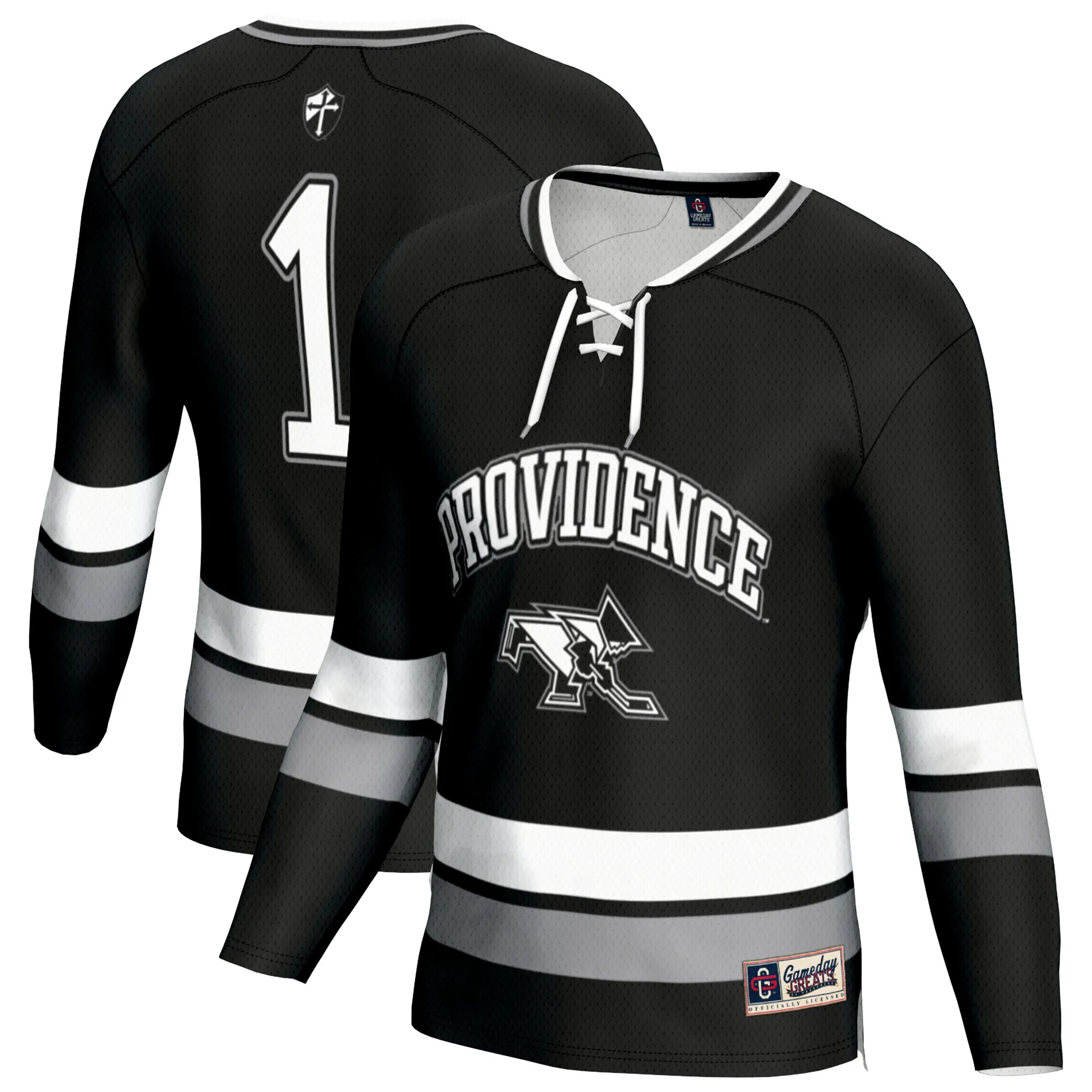 Hunk Wear - #1 Providence Friars GameDay Greats Unisex Lightweight Women's Hockey Jersey - Black