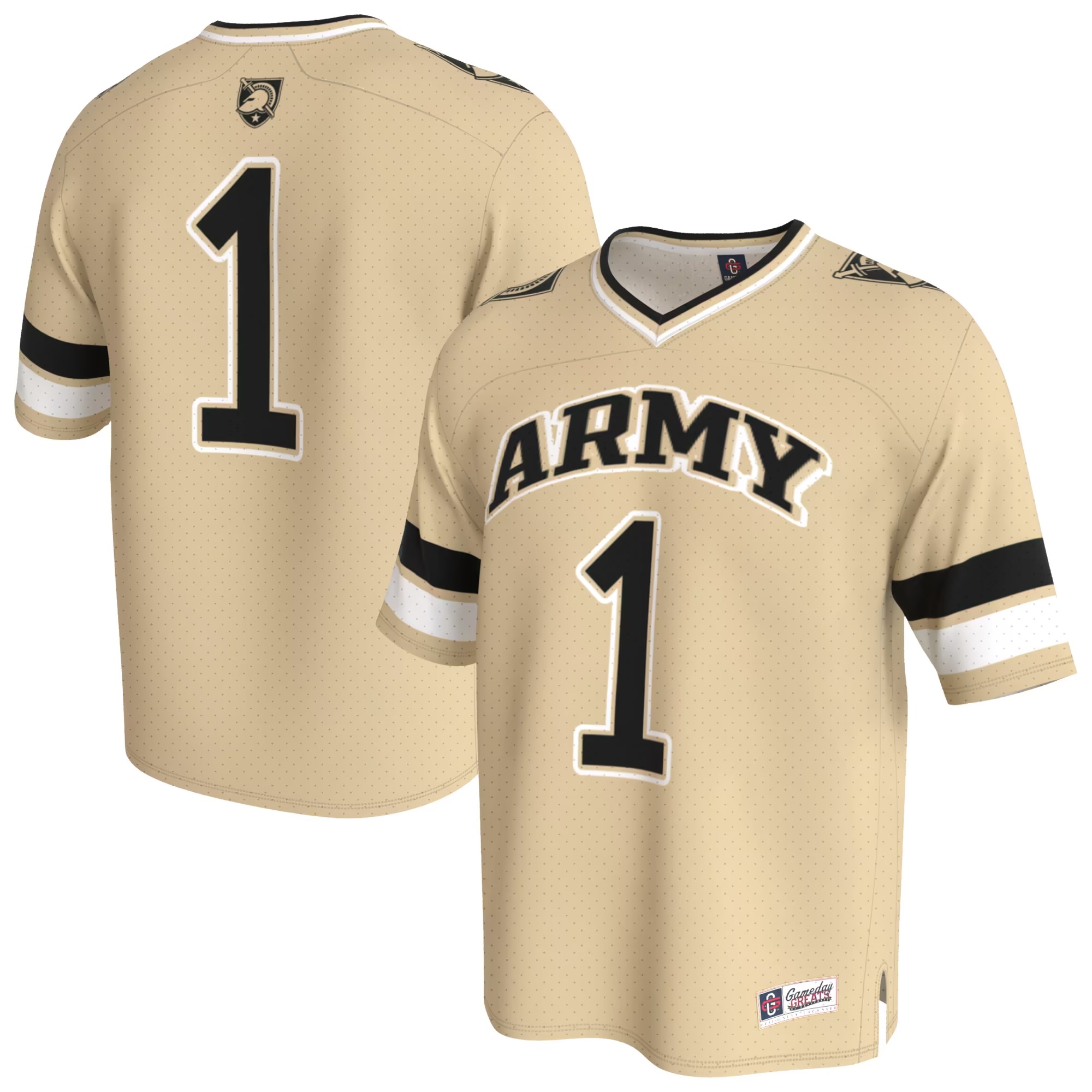 Hunk Wear - Army Black Knights GameDay Greats Unisex Lightweight Collegiate Football Fashion Jersey - Gold