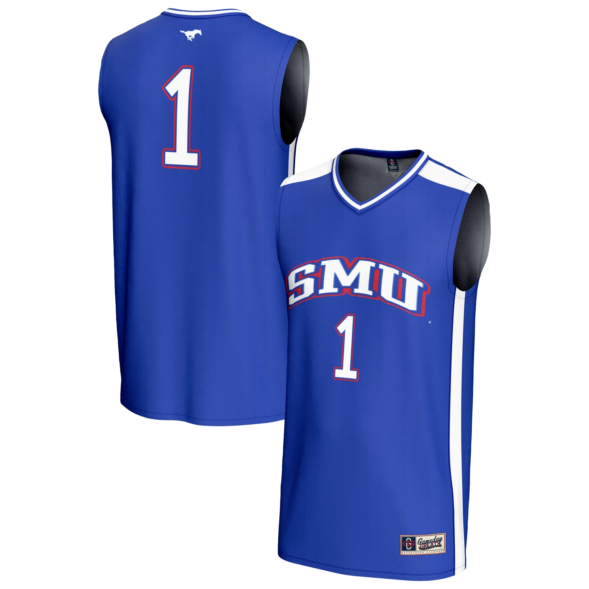 Hunk Wear - #1 SMU Mustangs GameDay Greats Unisex Lightweight Basketball Fashion Jersey - Royal
