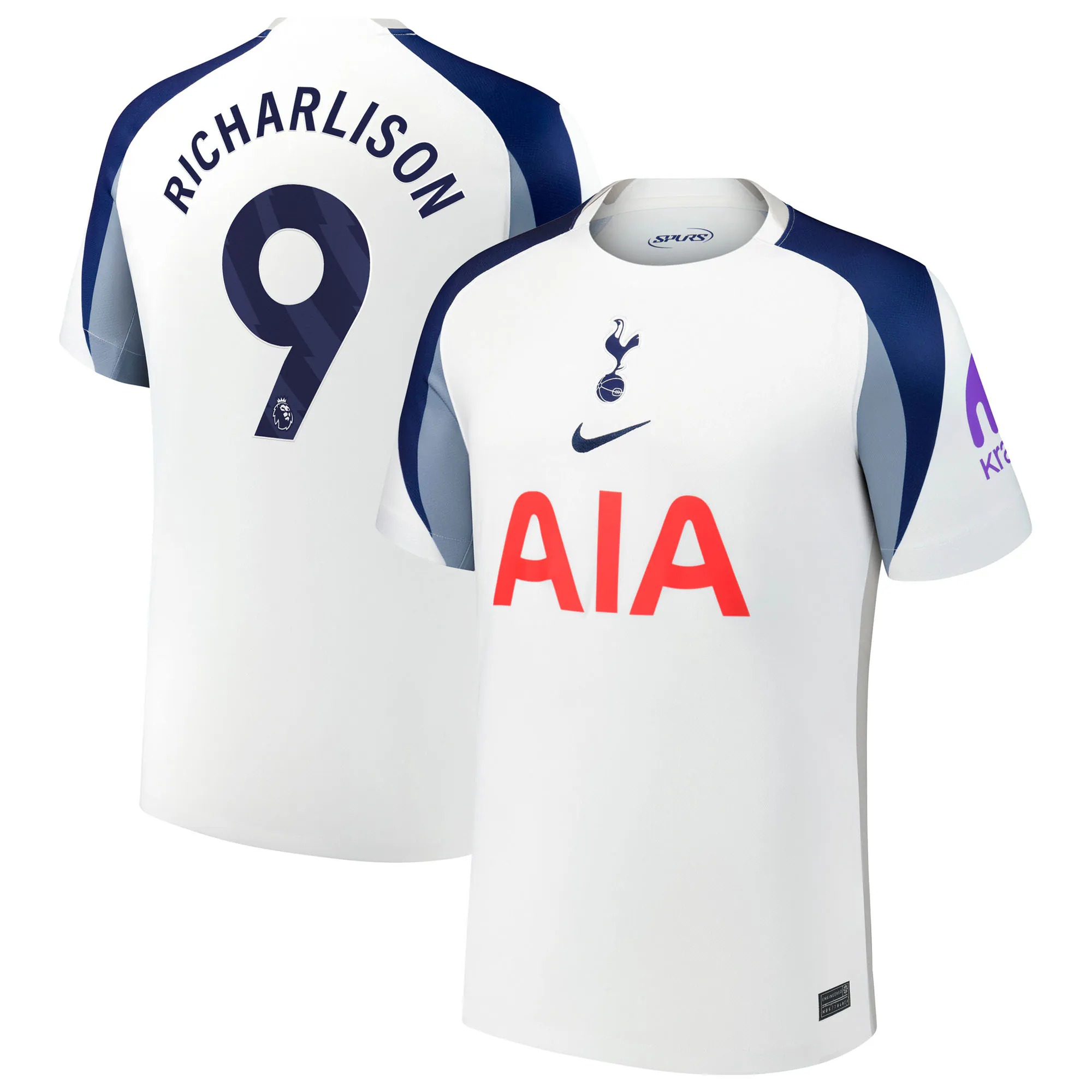Hunk Wear - Richarlison Tottenham Hotspur Nike 2025_26 Home Replica Player Jersey - White