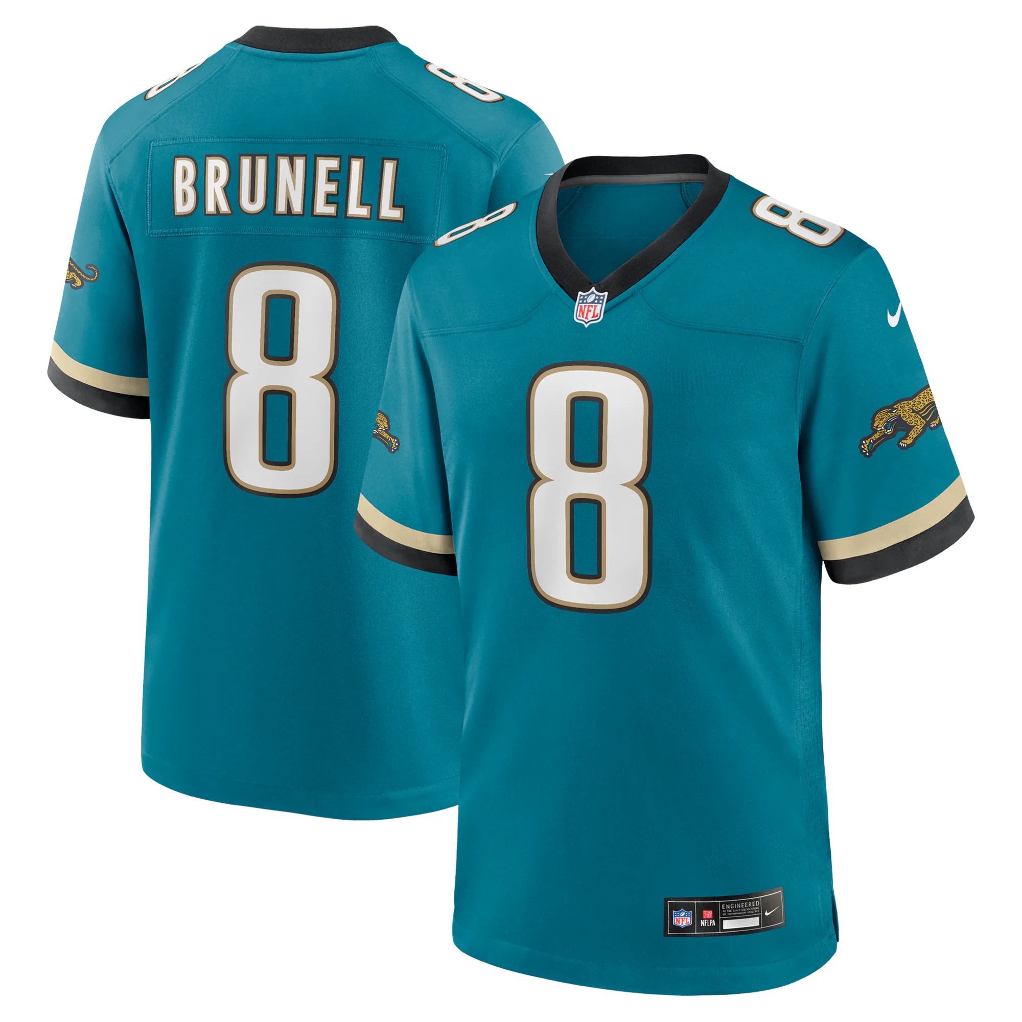 Hunk Wear - Mark Brunell Jacksonville Jaguars Nike Retired Player Alternate Game Jersey - Teal