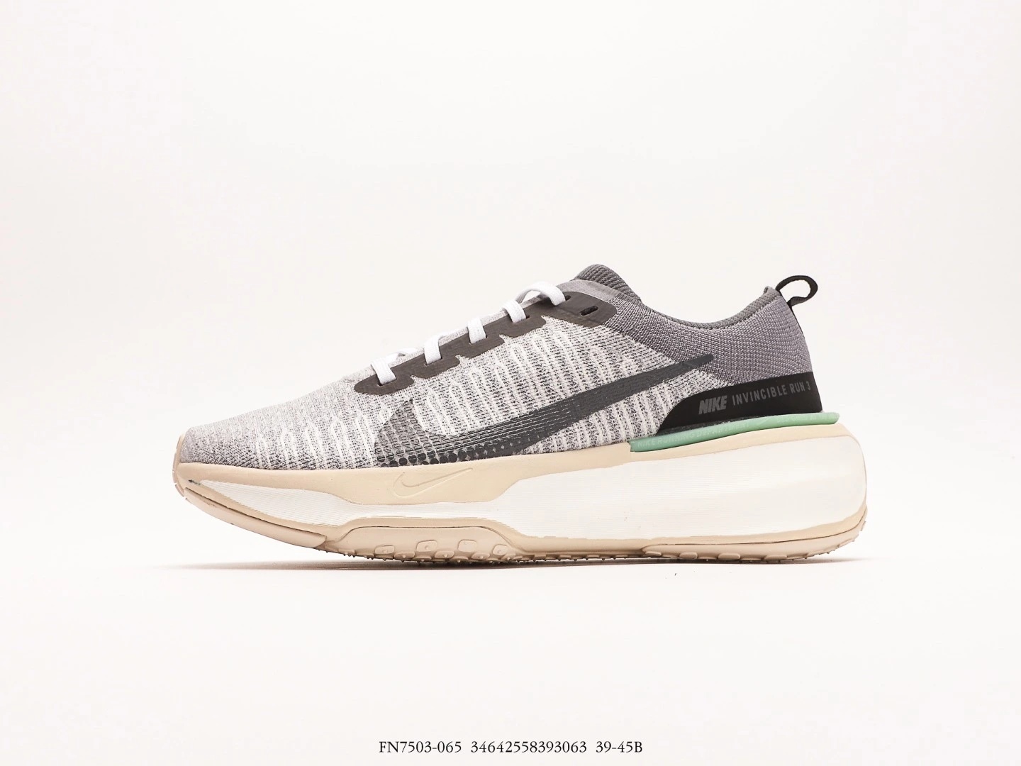 Nike Running Shoes Grey Knit Lace-Up FN7503-065