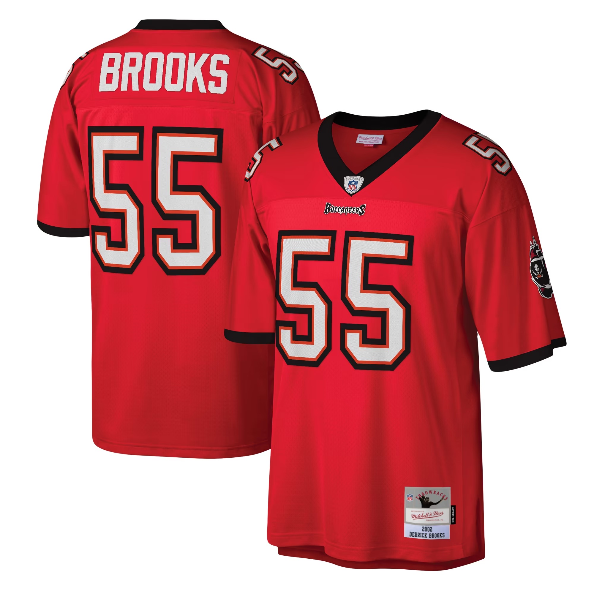 Hunk Wear - Derrick Brooks Tampa Bay Buccaneers Mitchell & Ness Legacy Replica Jersey - Red