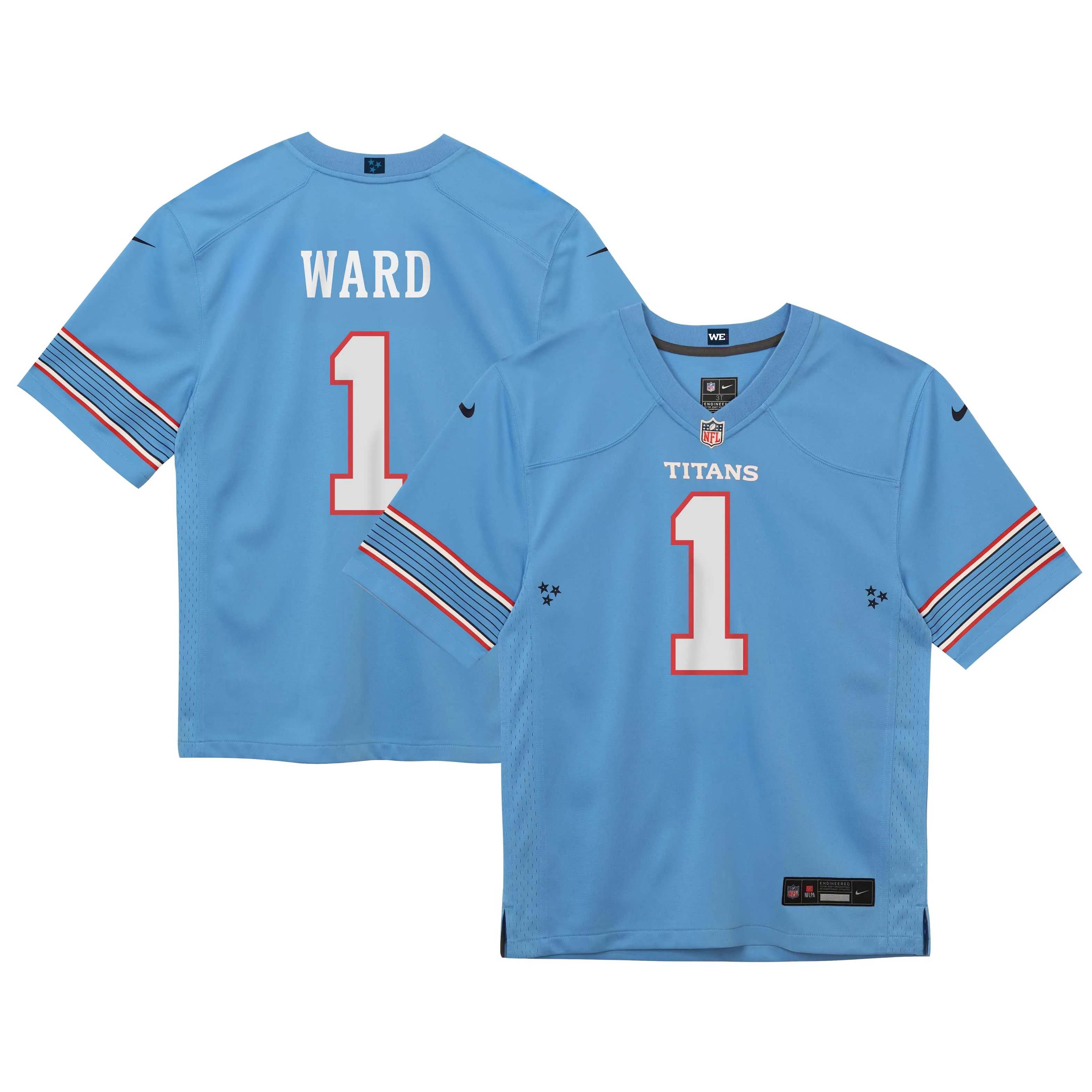 Hunk Wear - Cameron Ward Tennessee Titans Nike Preschool Team Game Jersey - Light Blue