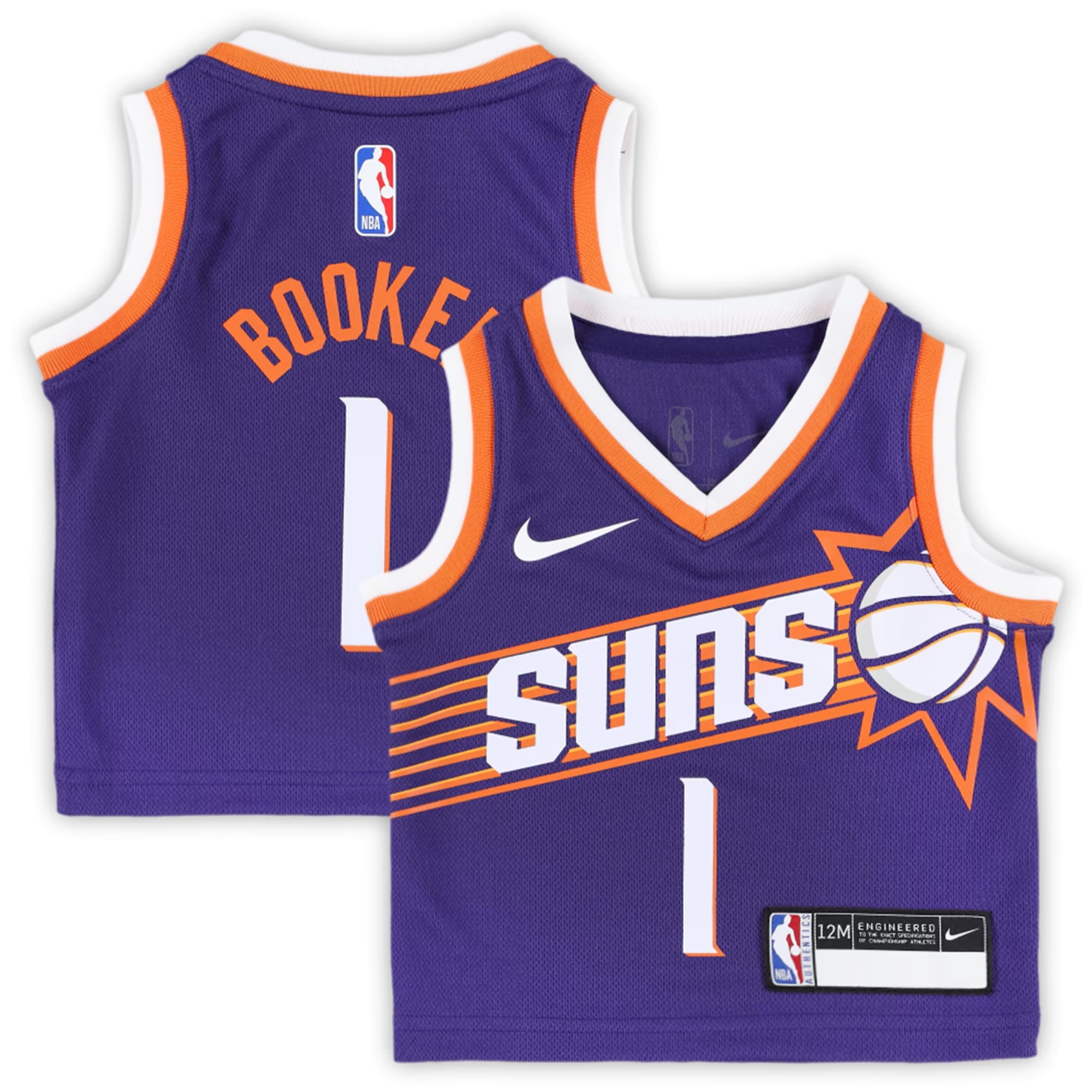 Hunk Wear - Devin Booker Phoenix Suns Nike Infant Swingman Player Jersey - Icon Edition - Purple