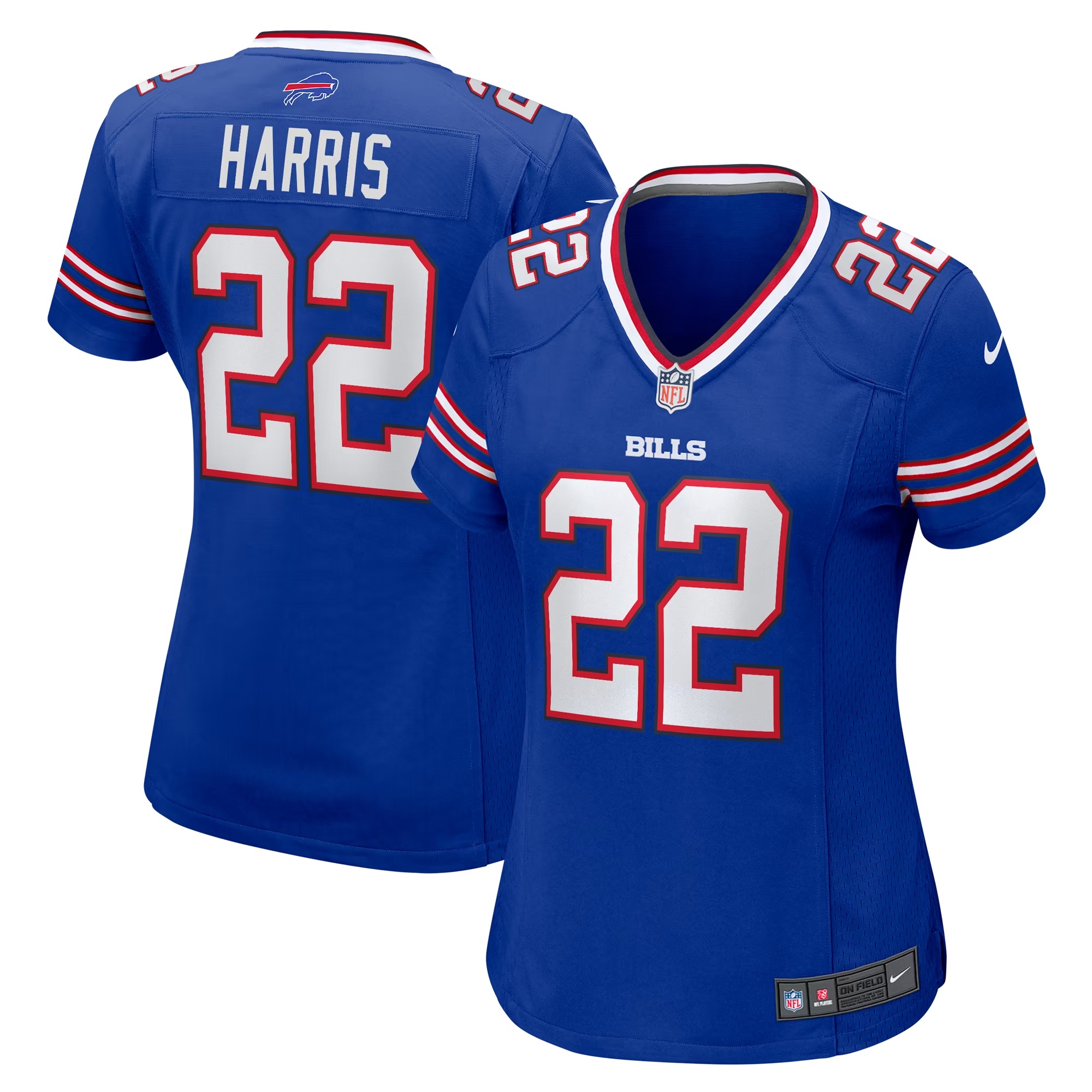 Hunk Wear - Damien Harris Buffalo Bills Nike Women's Game Player Jersey - Royal