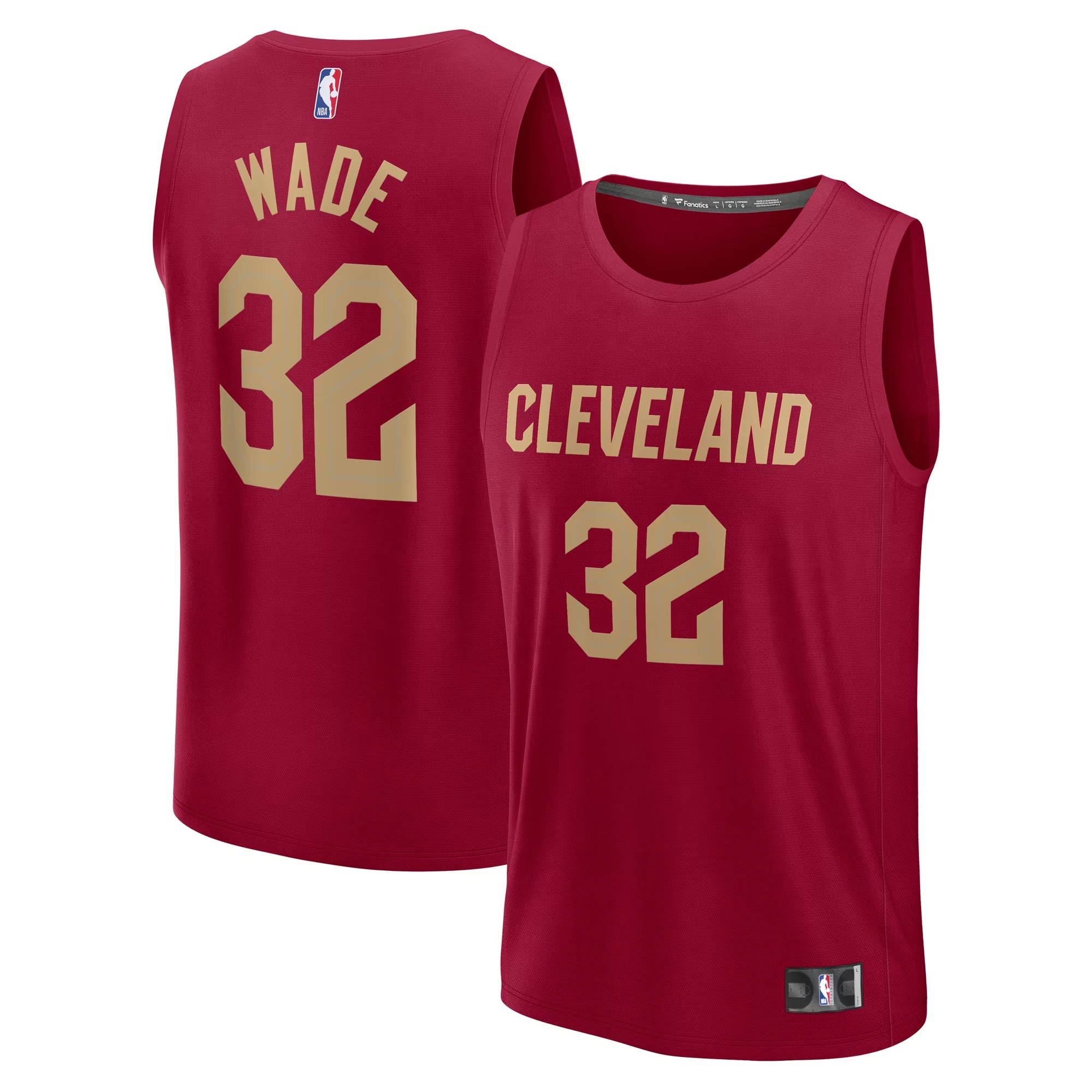 Hunk Wear - Dean Wade Cleveland Cavaliers Fanatics Fast Break Player Jersey - Icon Edition - Wine
