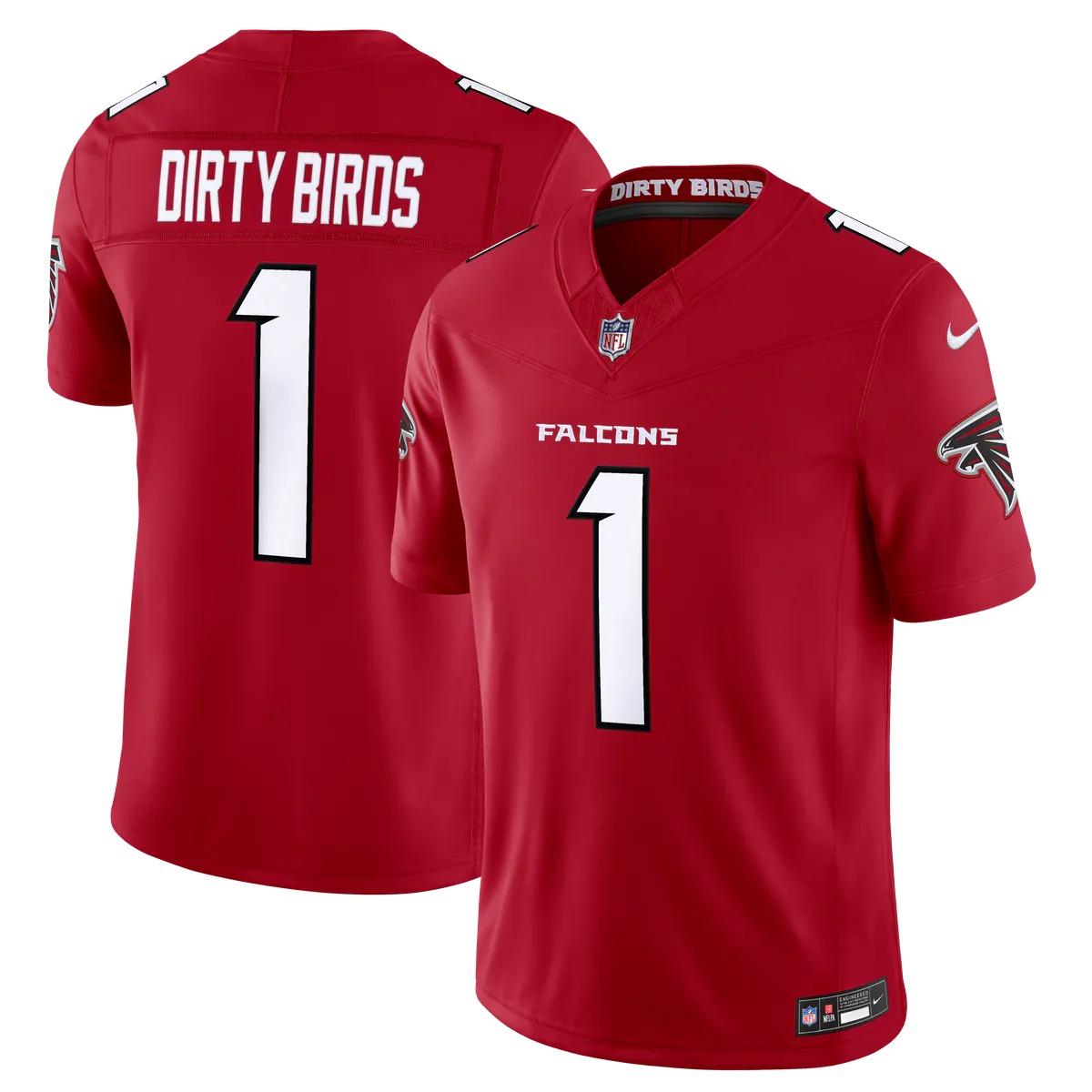 Hunk Wear - Dirty Birds Atlanta Falcons Nike Team Vapor F.U.S.E. Stitched Limited Jersey - Red