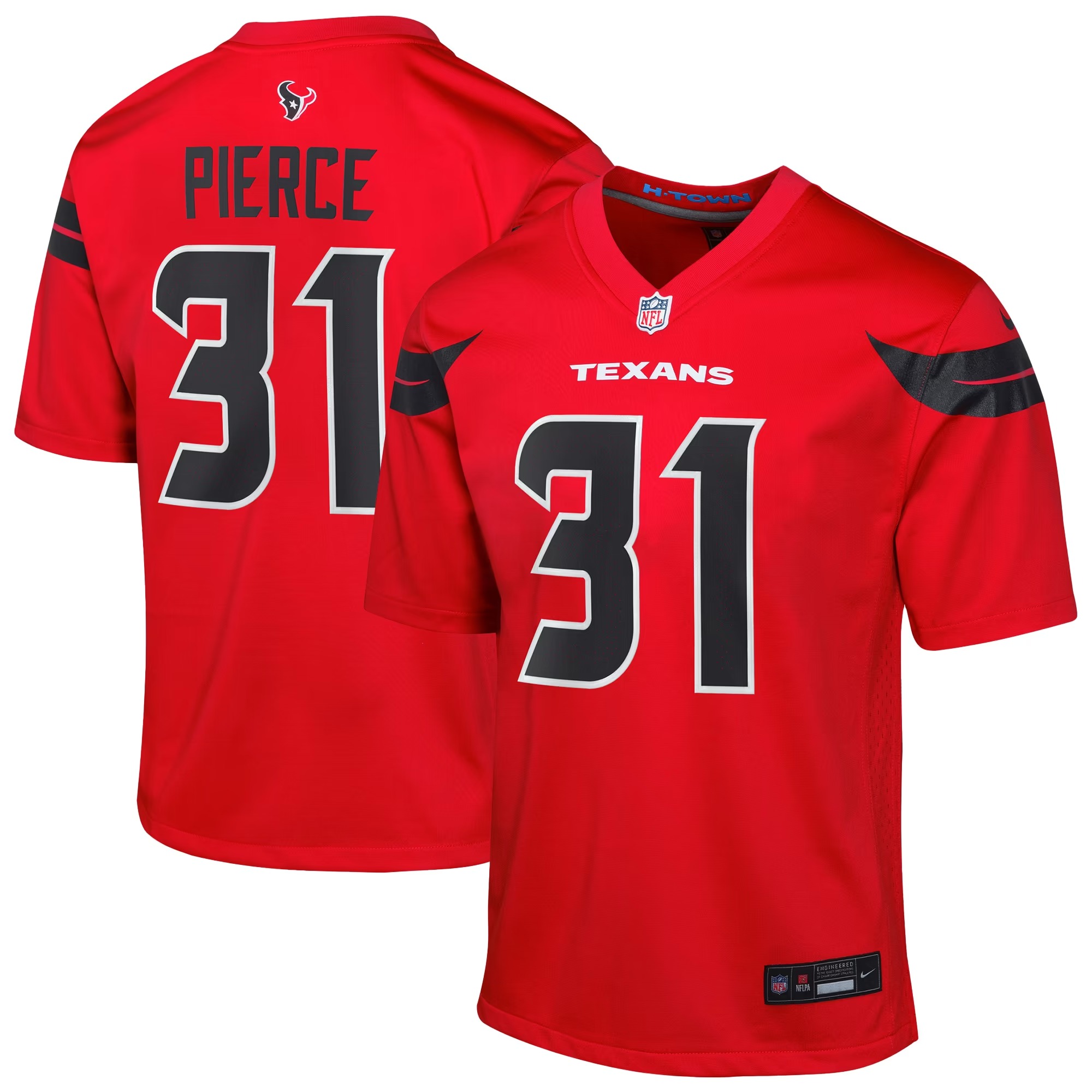 Hunk Wear - Dameon Pierce Houston Texans Nike Youth Game Jersey - Red