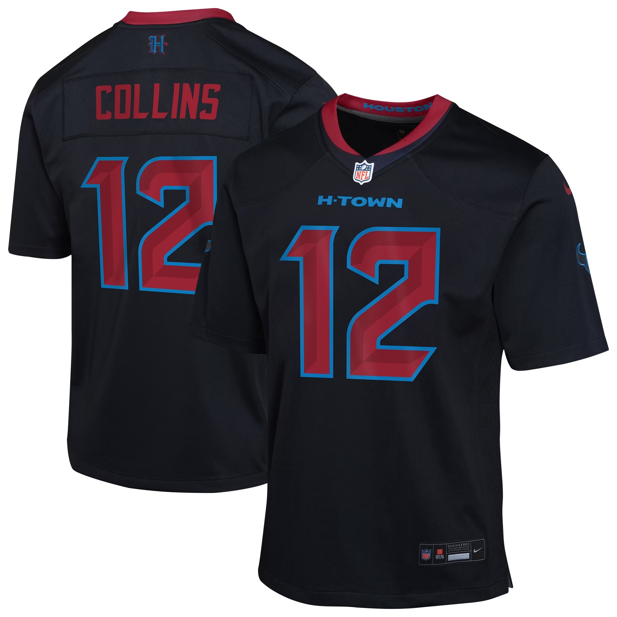 Hunk Wear - Nico Collins Houston Texans Nike Youth Alternate Game Jersey - Navy