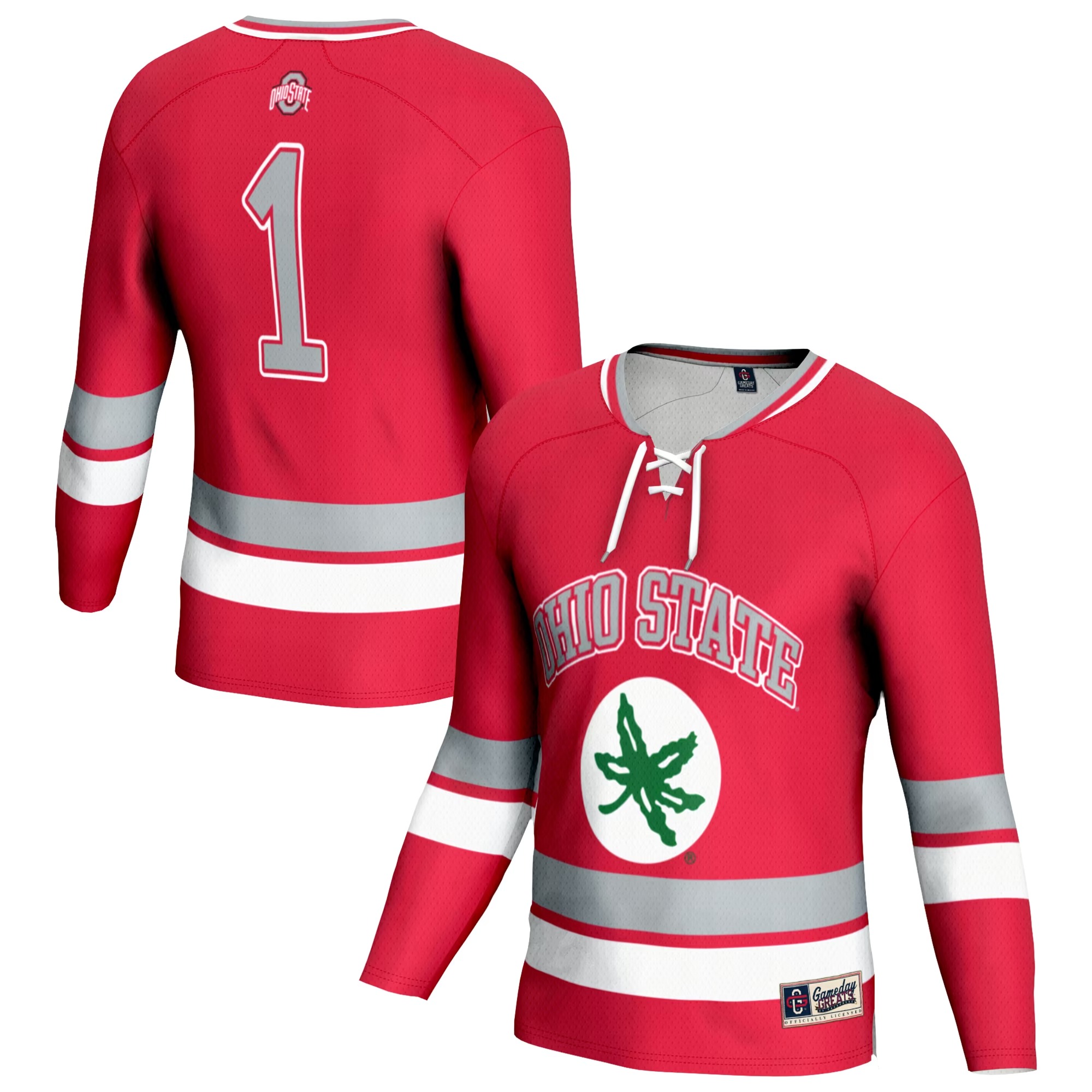 Hunk Wear - Ohio State Buckeyes Youth Lightweight Women's Hockey Team Fashion Jersey - Scarlet
