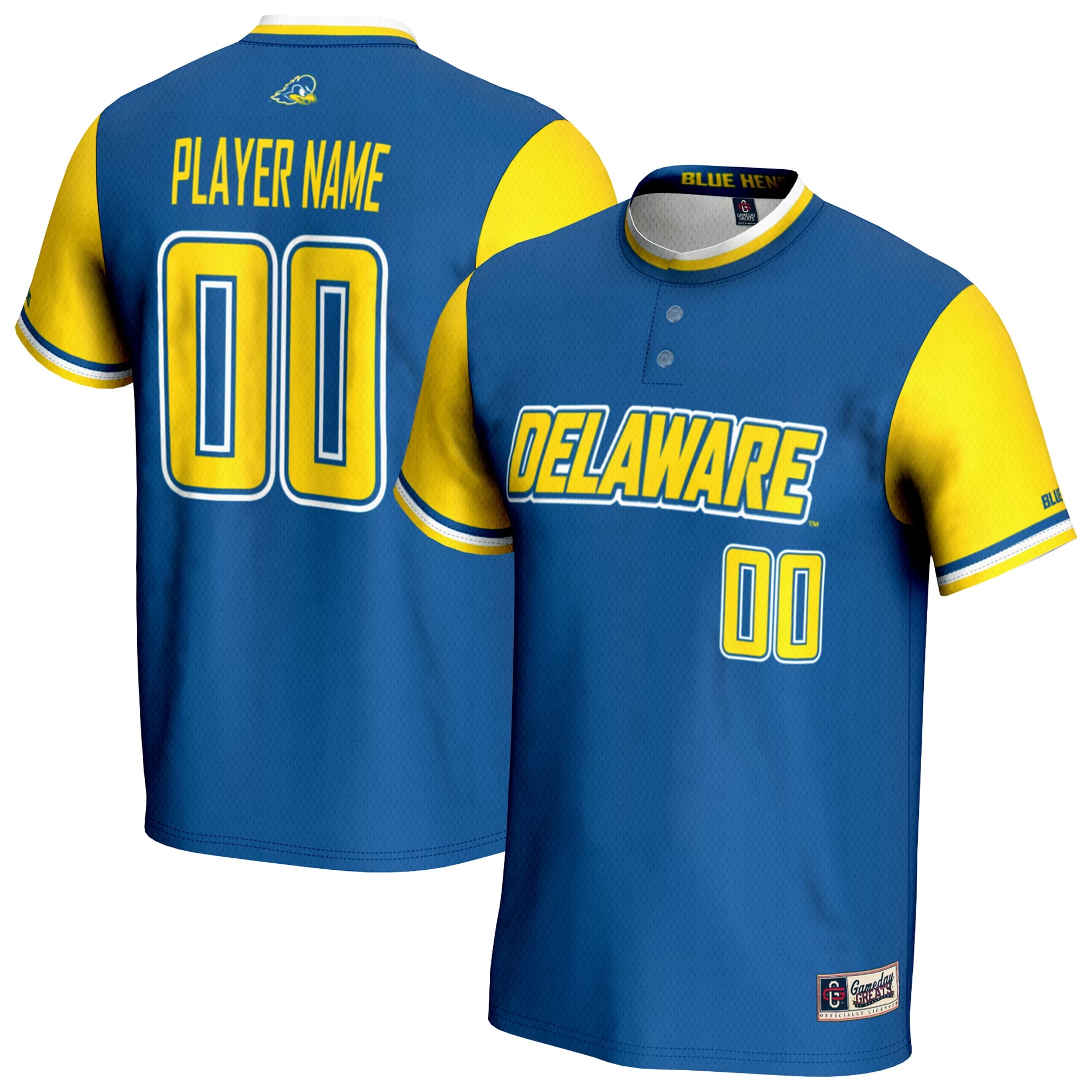 Hunk Wear - Delaware Fightin' Blue Hens GameDay Greats Youth NIL Pick-A-Player Lightweight Softball Jersey - Royal