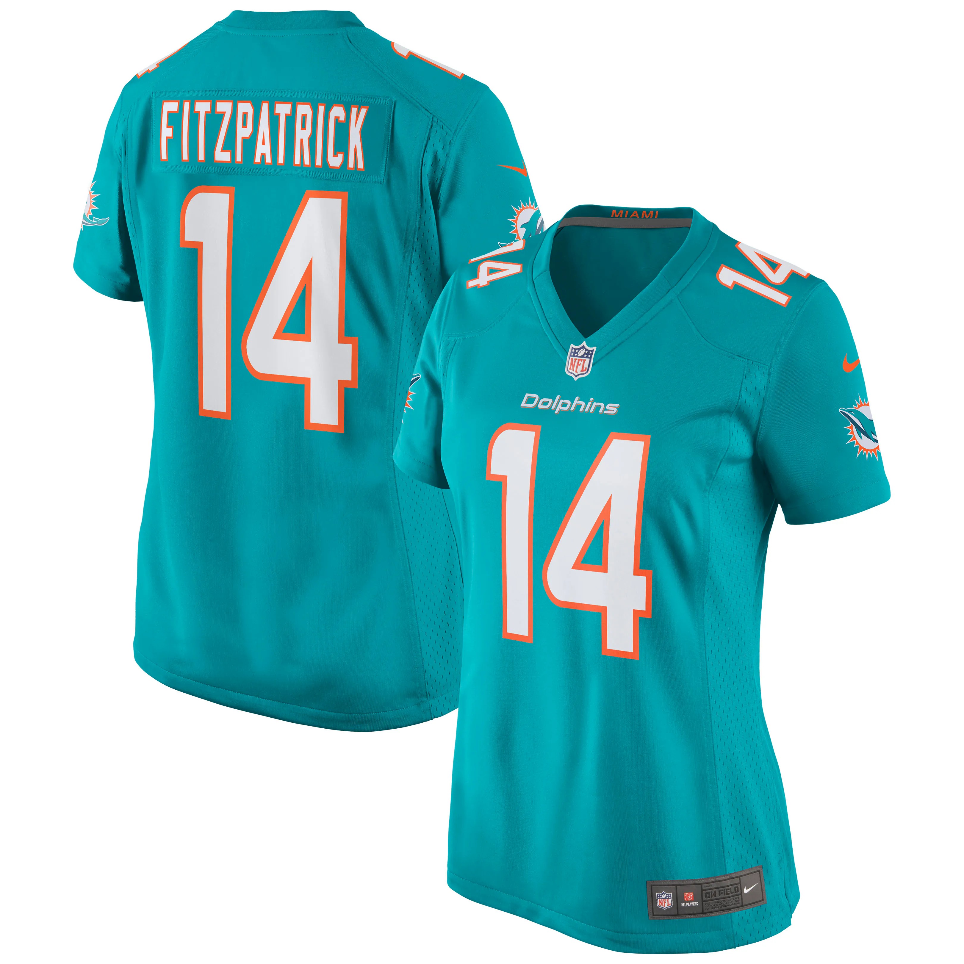 Hunk Wear - Ryan Fitzpatrick Miami Dolphins Nike Women's Game Jersey - Aqua