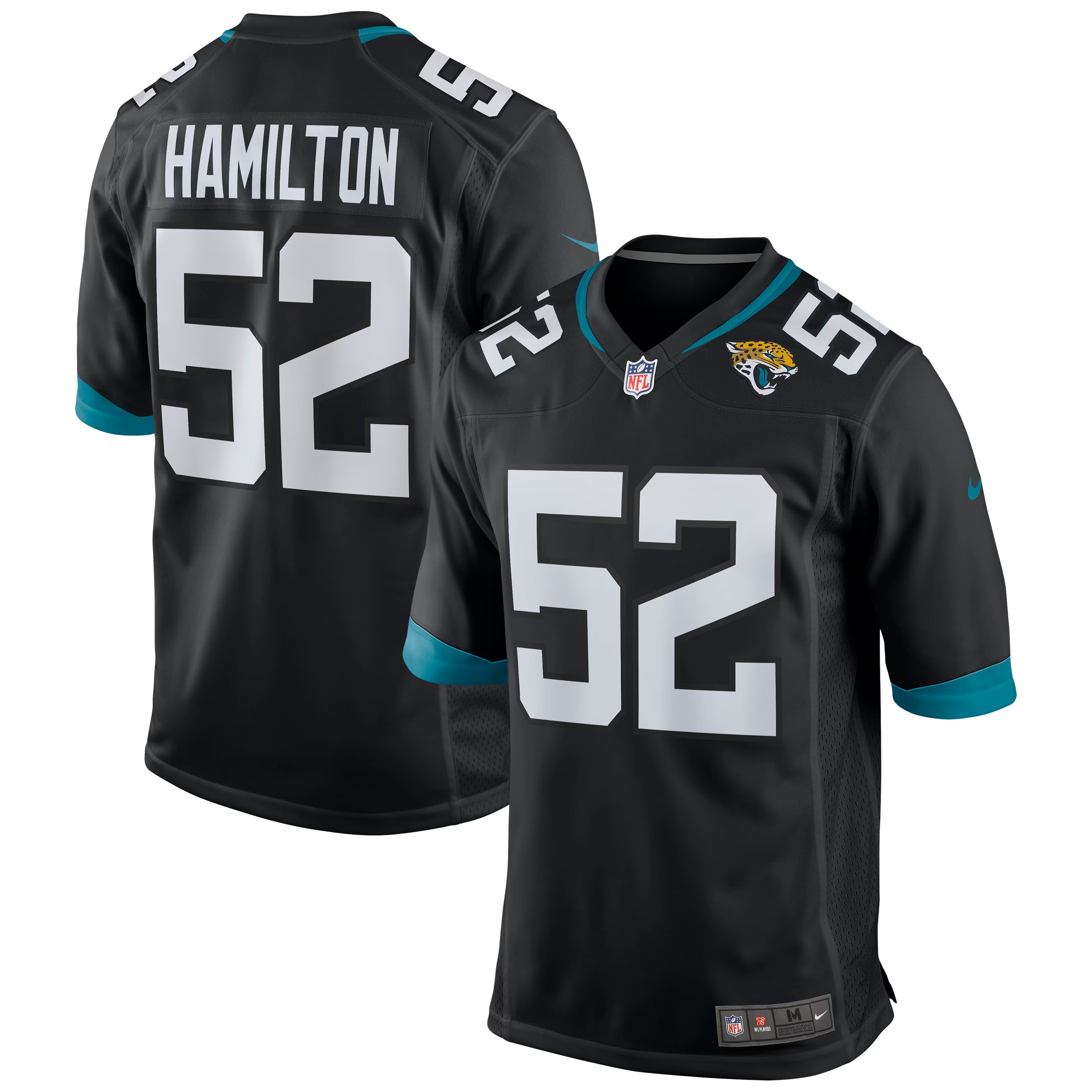 Hunk Wear - DaVon Hamilton Jacksonville Jaguars Nike Game Jersey - Black
