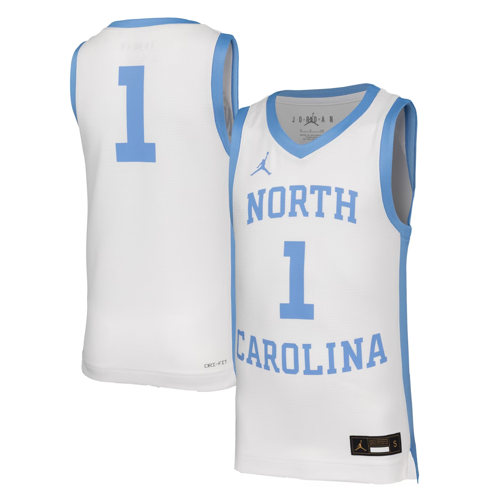 Hunk Wear - #1 North Carolina Tar Heels Nike Youth Retro Replica Basketball Jersey - White