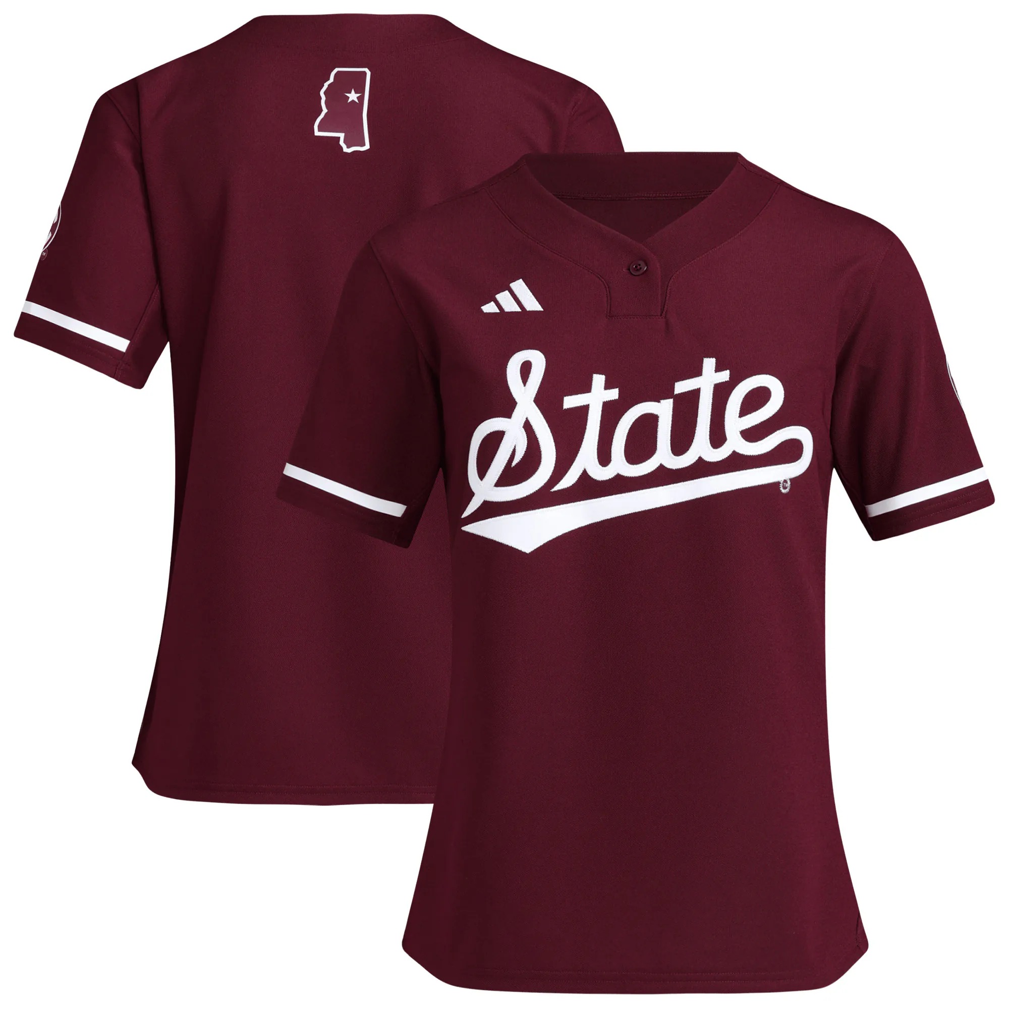 Hunk Wear - Mississippi State Bulldogs adidas Women's Replica Softball Jersey - Maroon