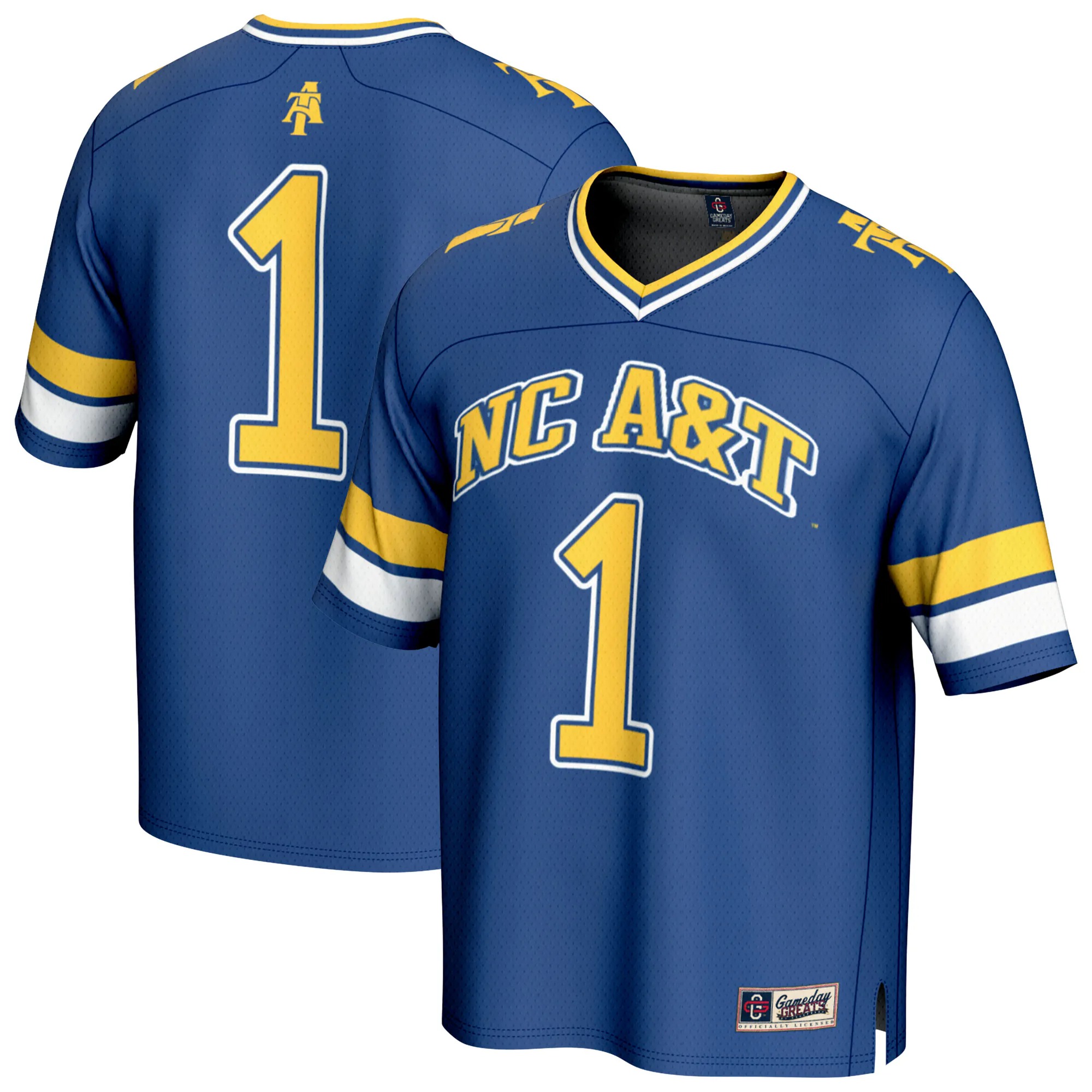 Hunk Wear - #1 North Carolina A&T Aggies GameDay Greats Youth Lightweight Collegiate Football Fashion Jersey - Navy
