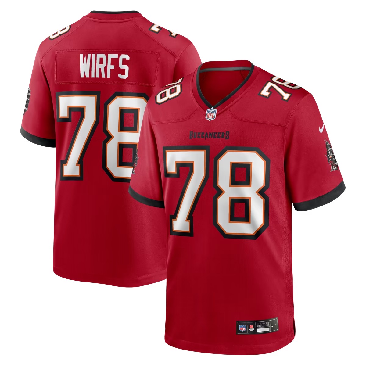 Hunk Wear - Tristan Wirfs Tampa Bay Buccaneers Nike Game Jersey - Red