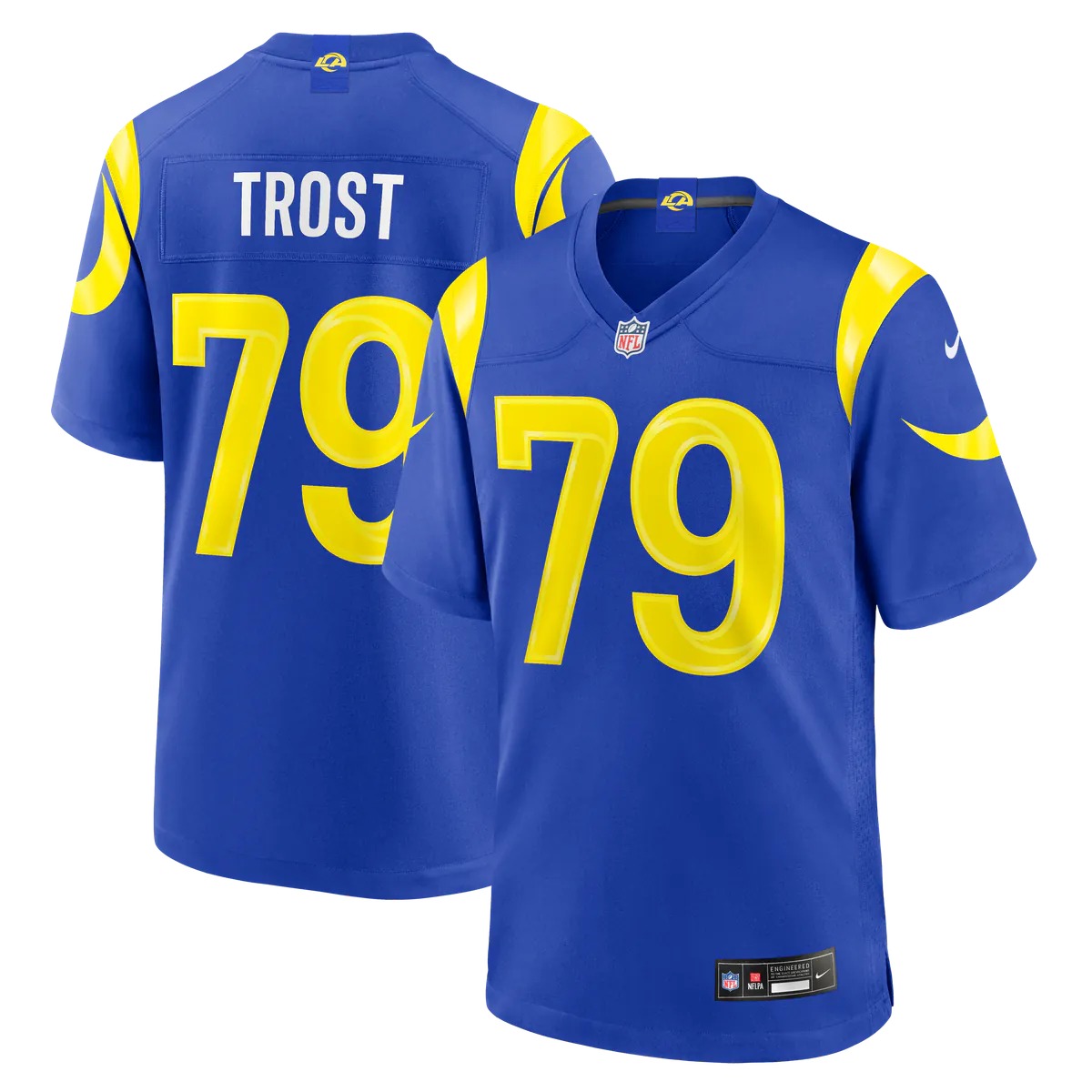 Hunk Wear - Keagen Trost Los Angeles Rams Nike Team Game Jersey - Royal