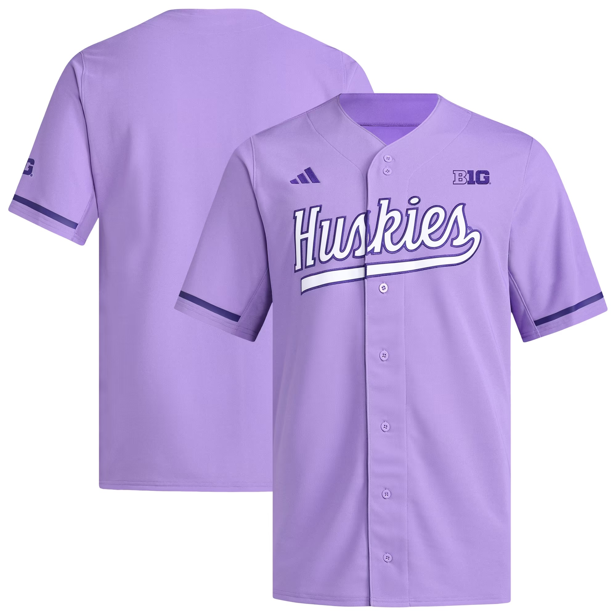 Hunk Wear - Washington Huskies adidas Replica Baseball Jersey - Purple
