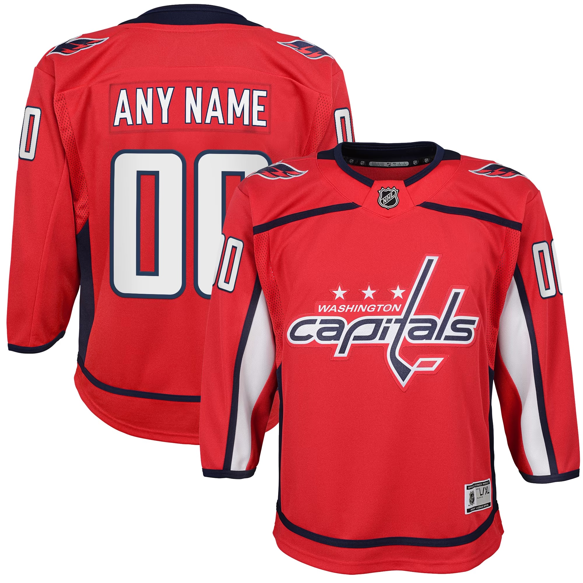 Hunk Wear - Washington Capitals Youth Home Custom Premier Jersey - Red