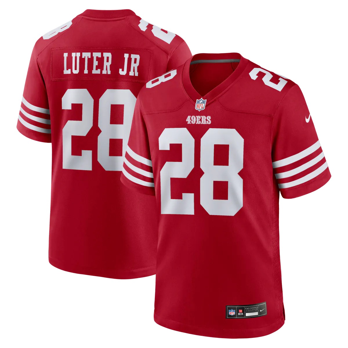 Hunk Wear - Darrell Luter Jr. San Francisco 49ers Nike Game Jersey - Scarlet