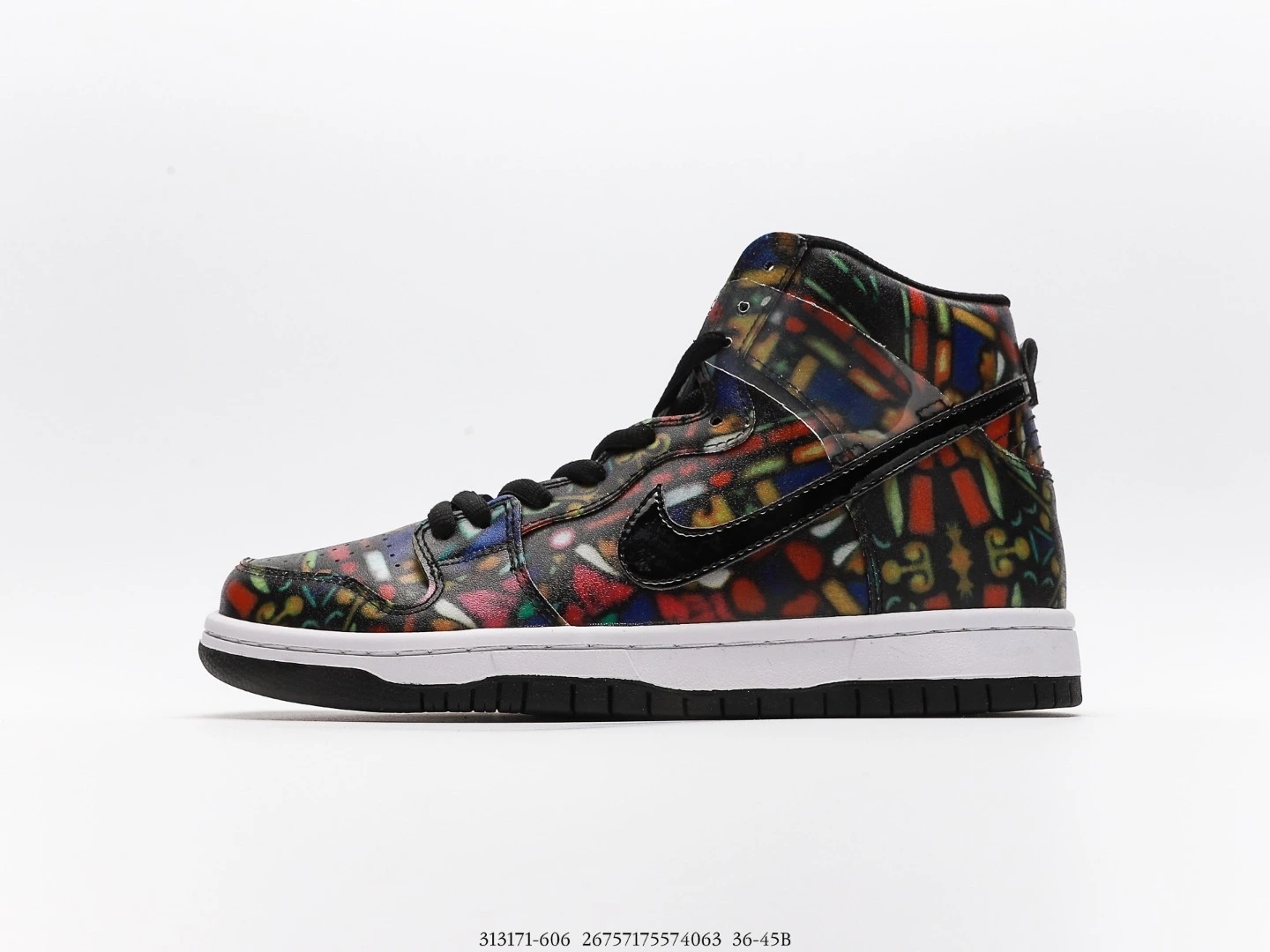 Nike SB Dunk High Multi-Colour Graphic Leather High-Top Sneakers