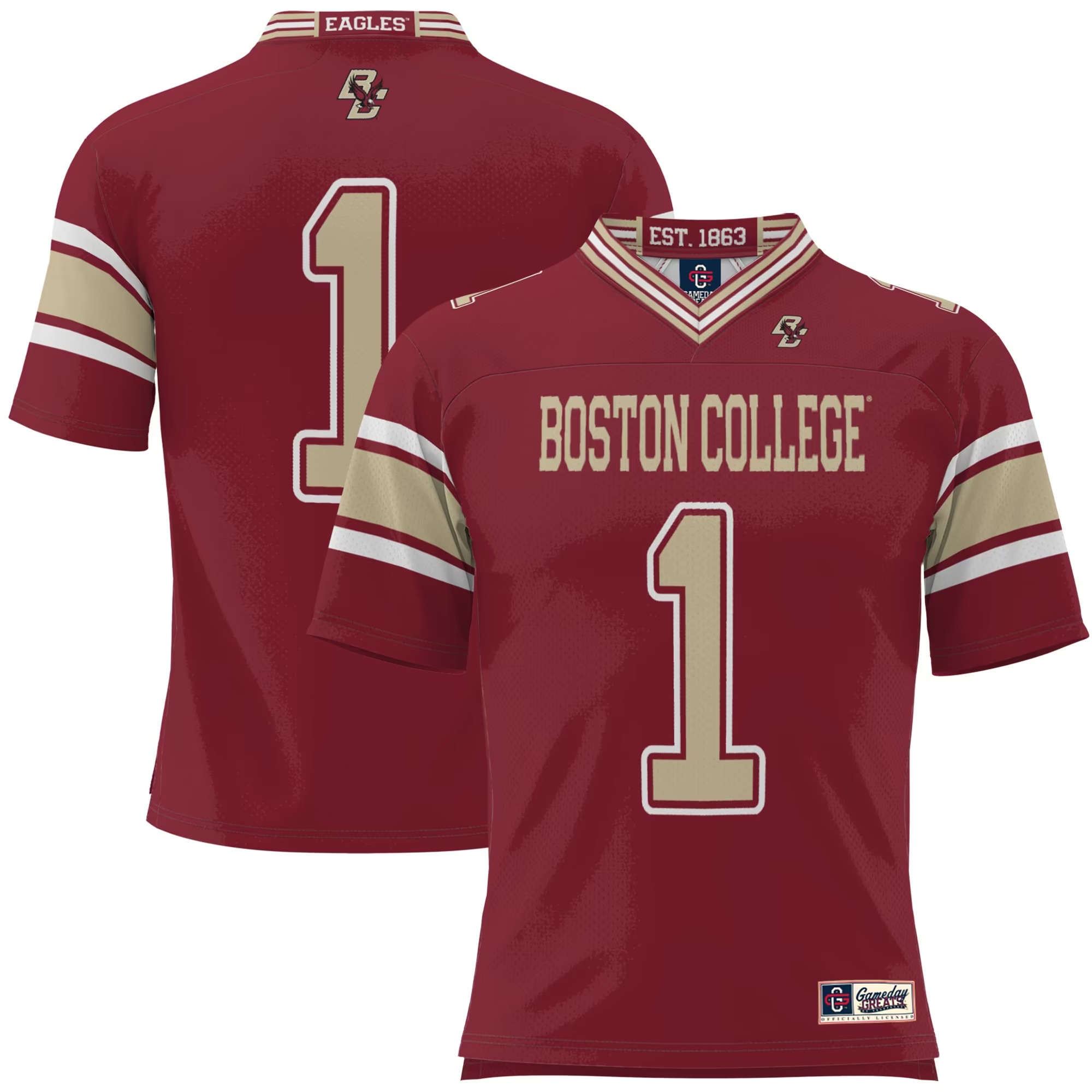 Hunk Wear - #1 Boston College Eagles GameDay Greats Football Jersey - Maroon