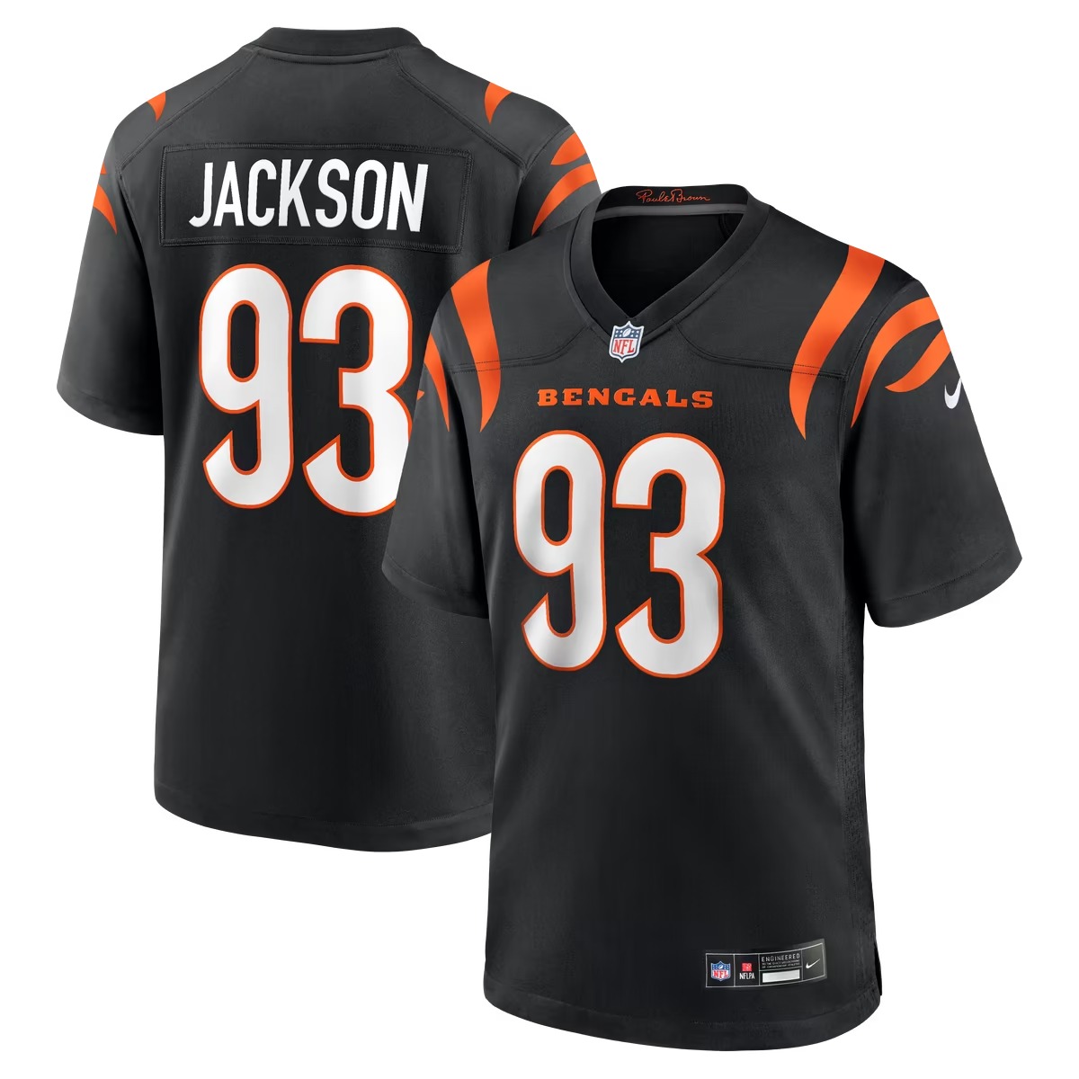 Hunk Wear - McKinnley Jackson Cincinnati Bengals Nike Game Jersey - Black