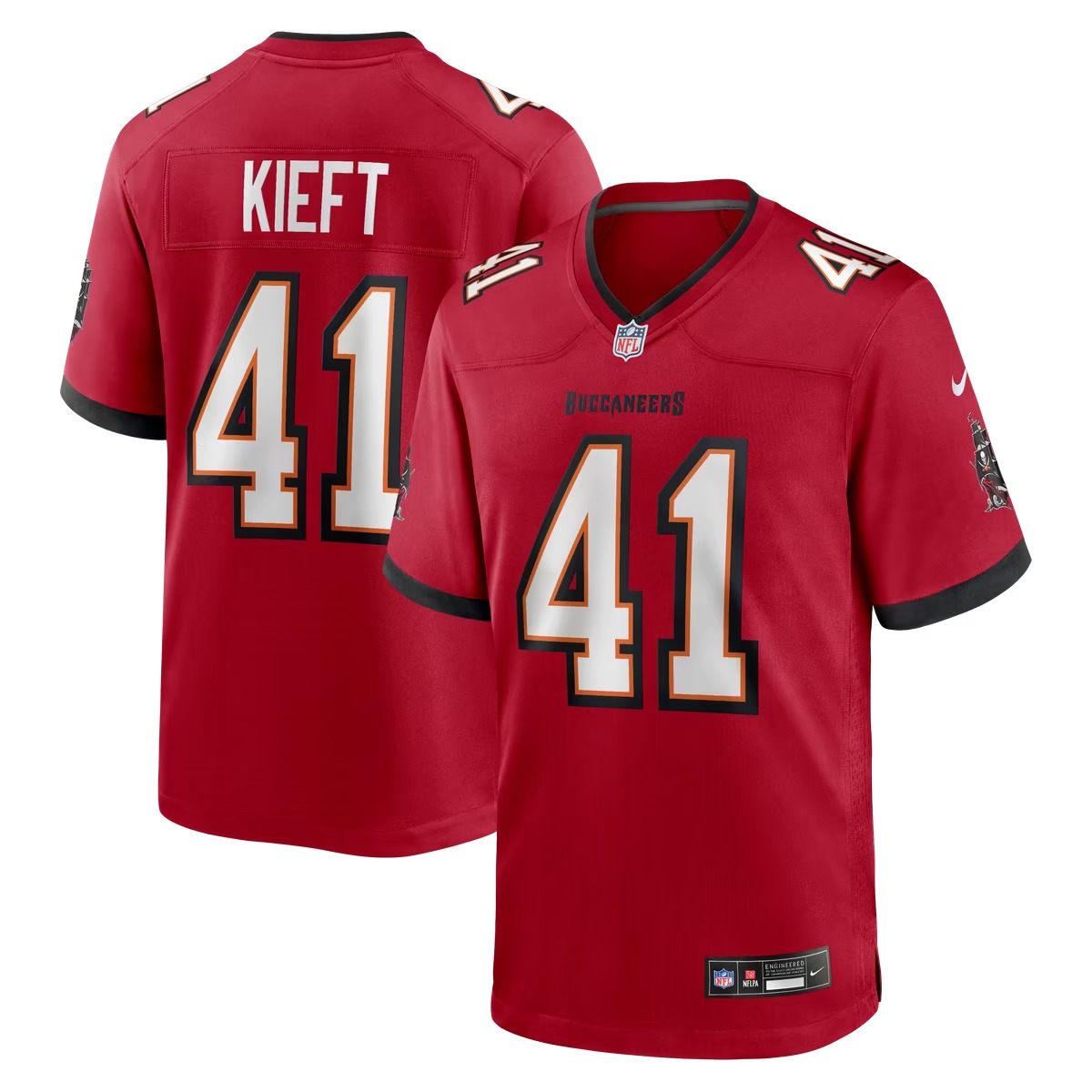 Hunk Wear - Ko Kieft Tampa Bay Buccaneers Nike Game Player Jersey - Red