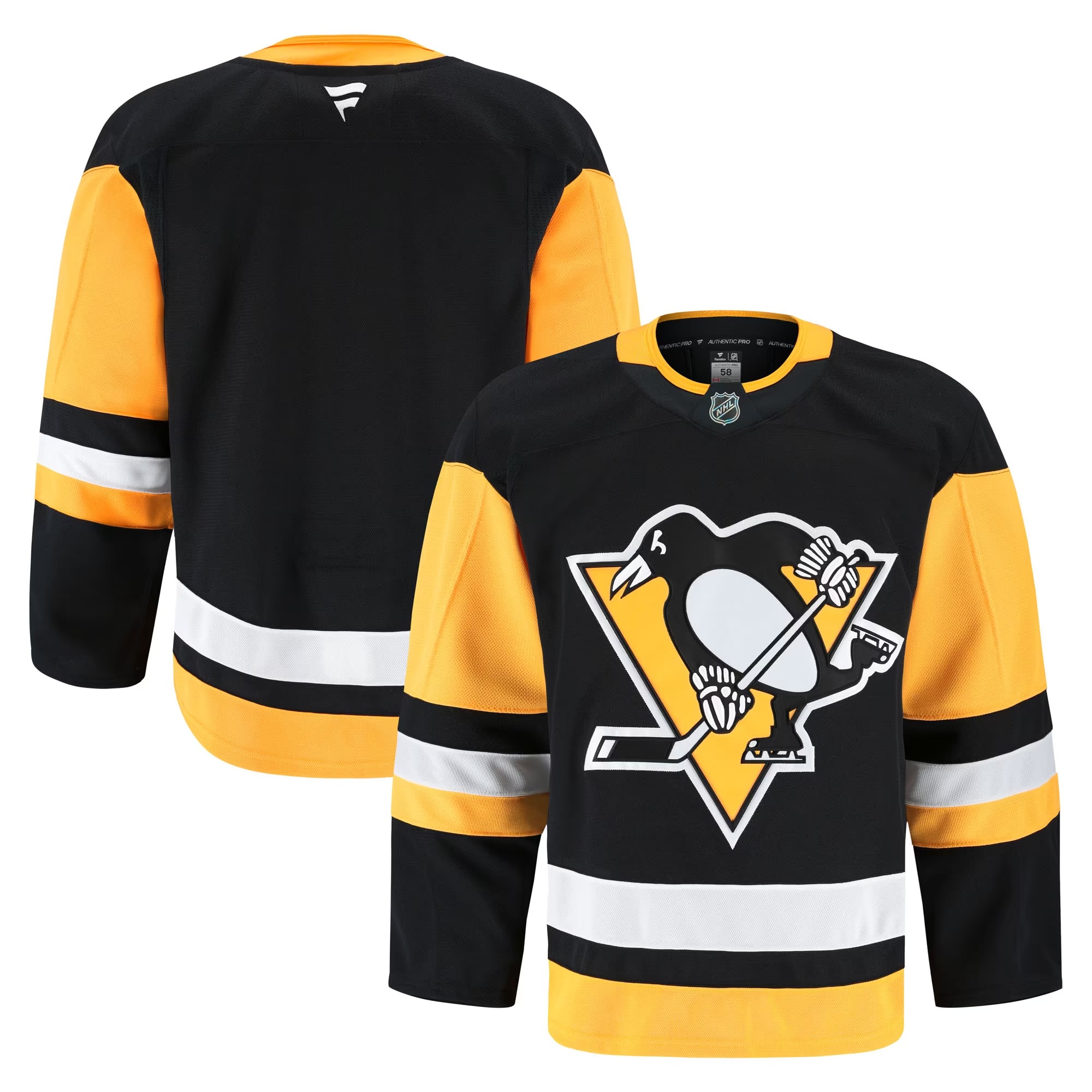 Hunk Wear - Pittsburgh Penguins Fanatics Home Authentic Pro Jersey - Black