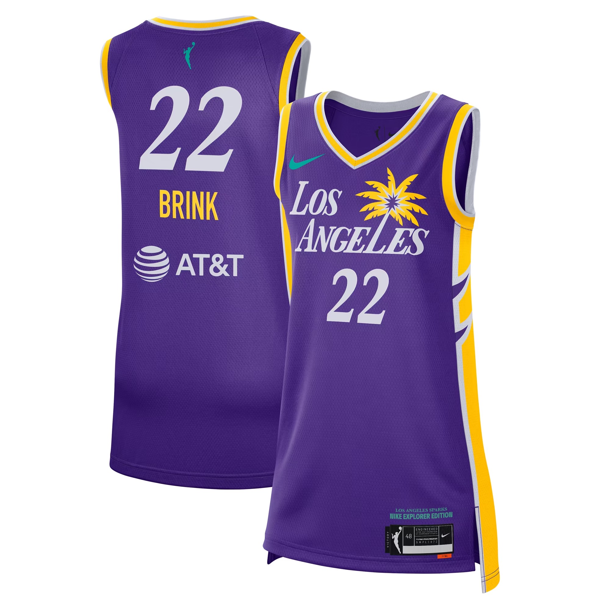 Hunk Wear - Cameron Brink Los Angeles Sparks Nike Unisex Explorer Edition Victory Player Jersey - Purple